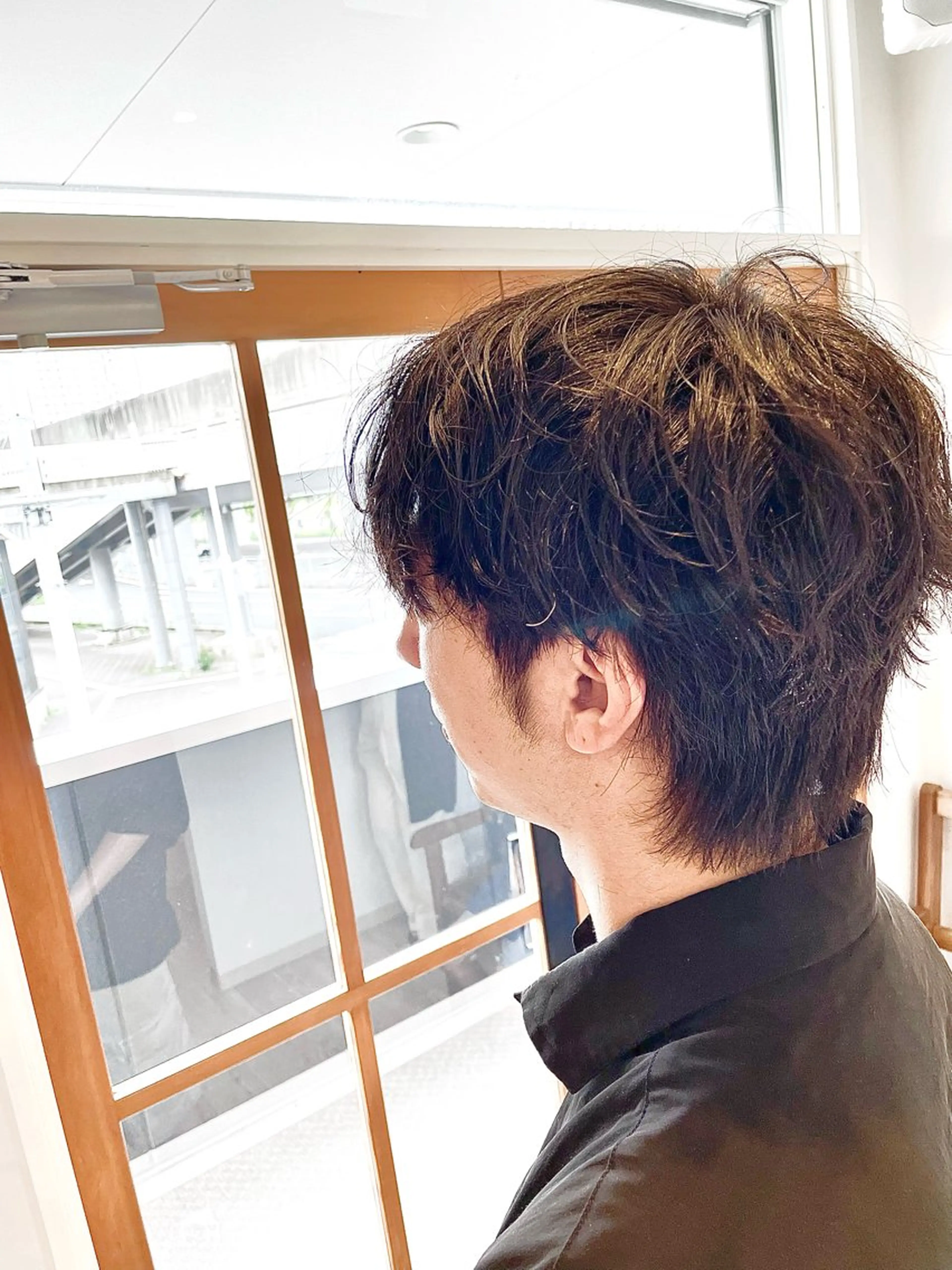 ショート パーマ メンズ 小林 崇雅　ダウンパーマのヘアスタイル