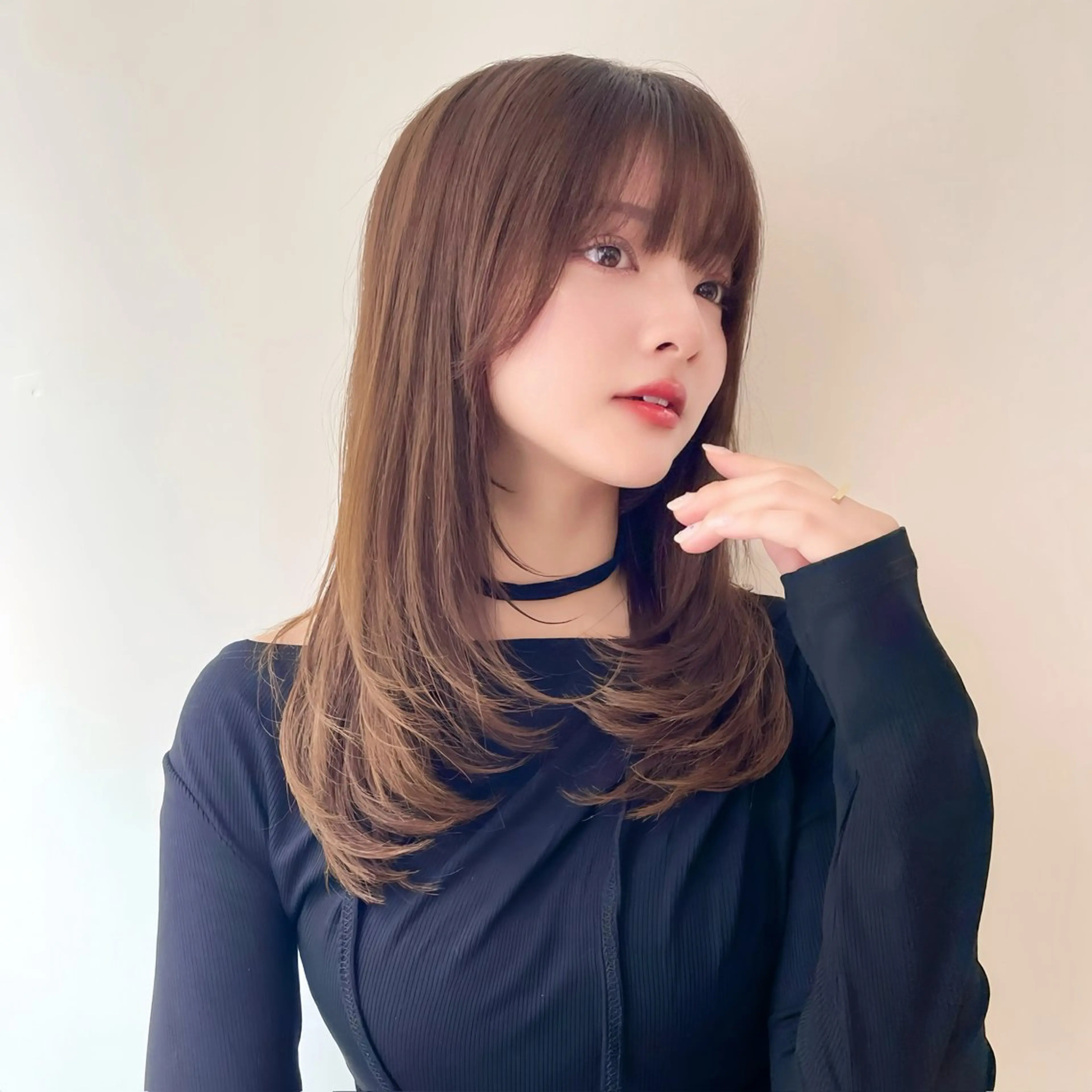 セミロング カラー カット ヘアカラー 縮毛矯正 トリートメント 韓国ヘア🇰🇷 レイヤー/芝春樹のヘアスタイル