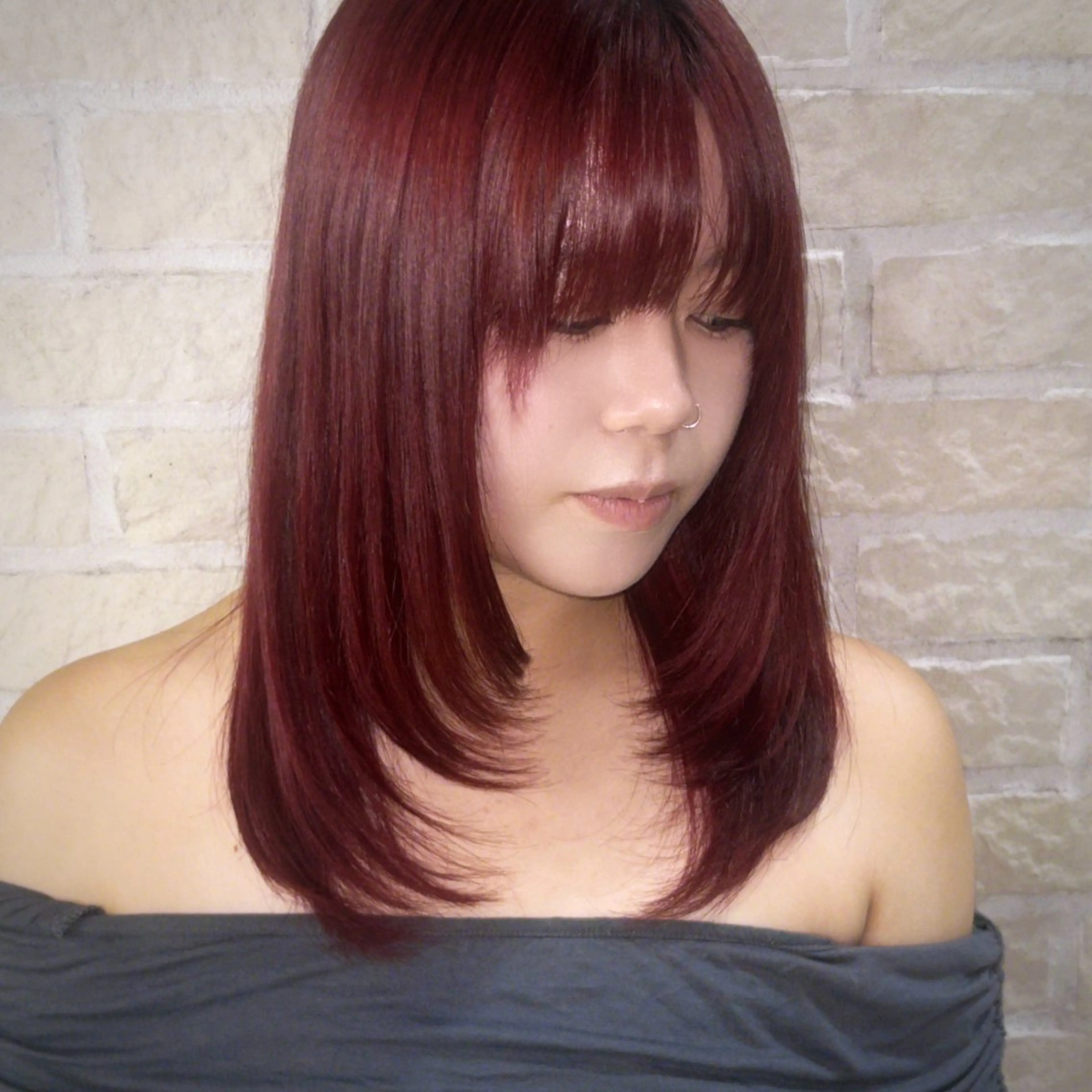 🫐 透明感カラー + 顔周りカット 🫐の写真