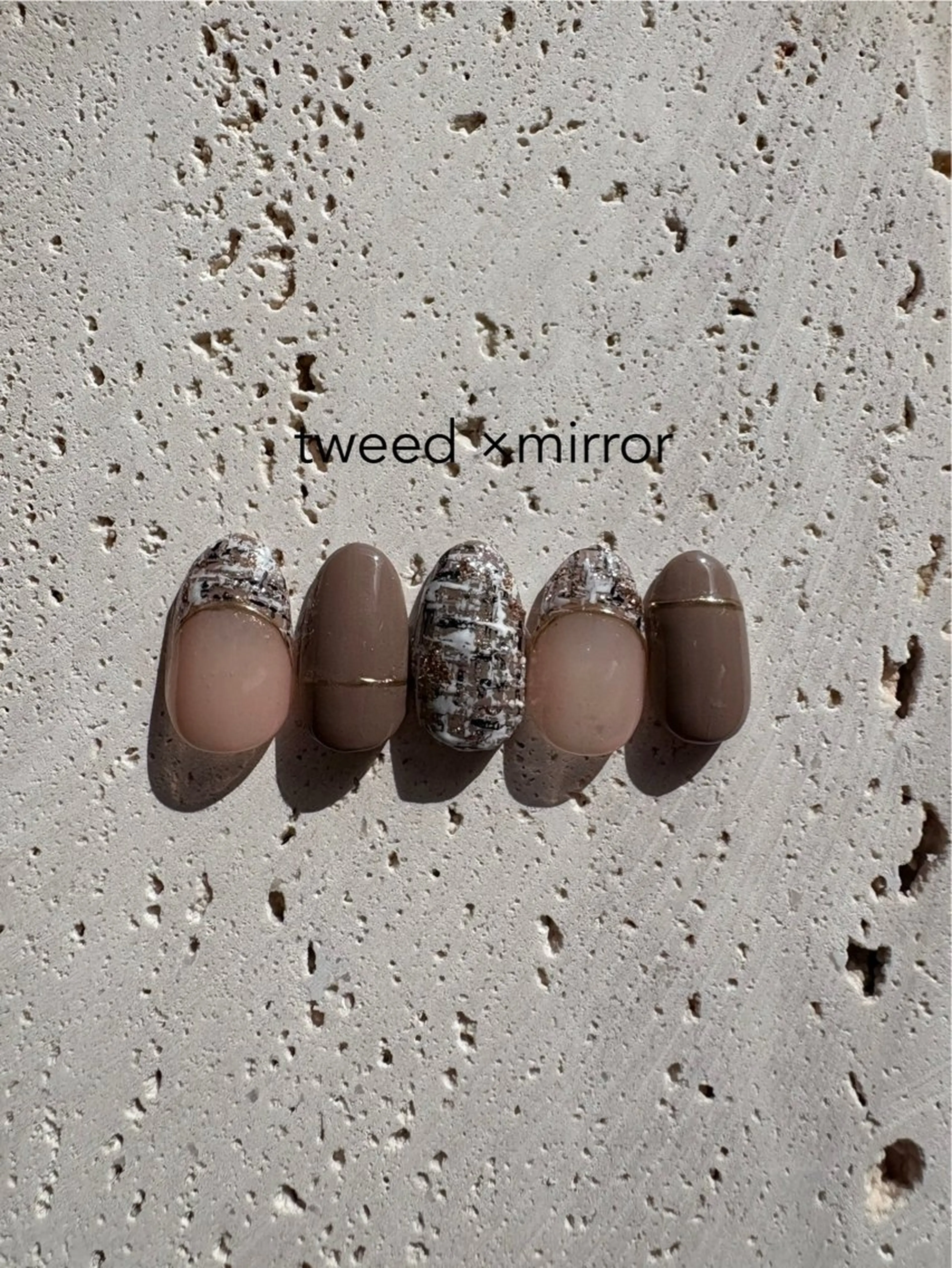 ネイル ツイードネイル nail salon Bloomのネイルデザイン