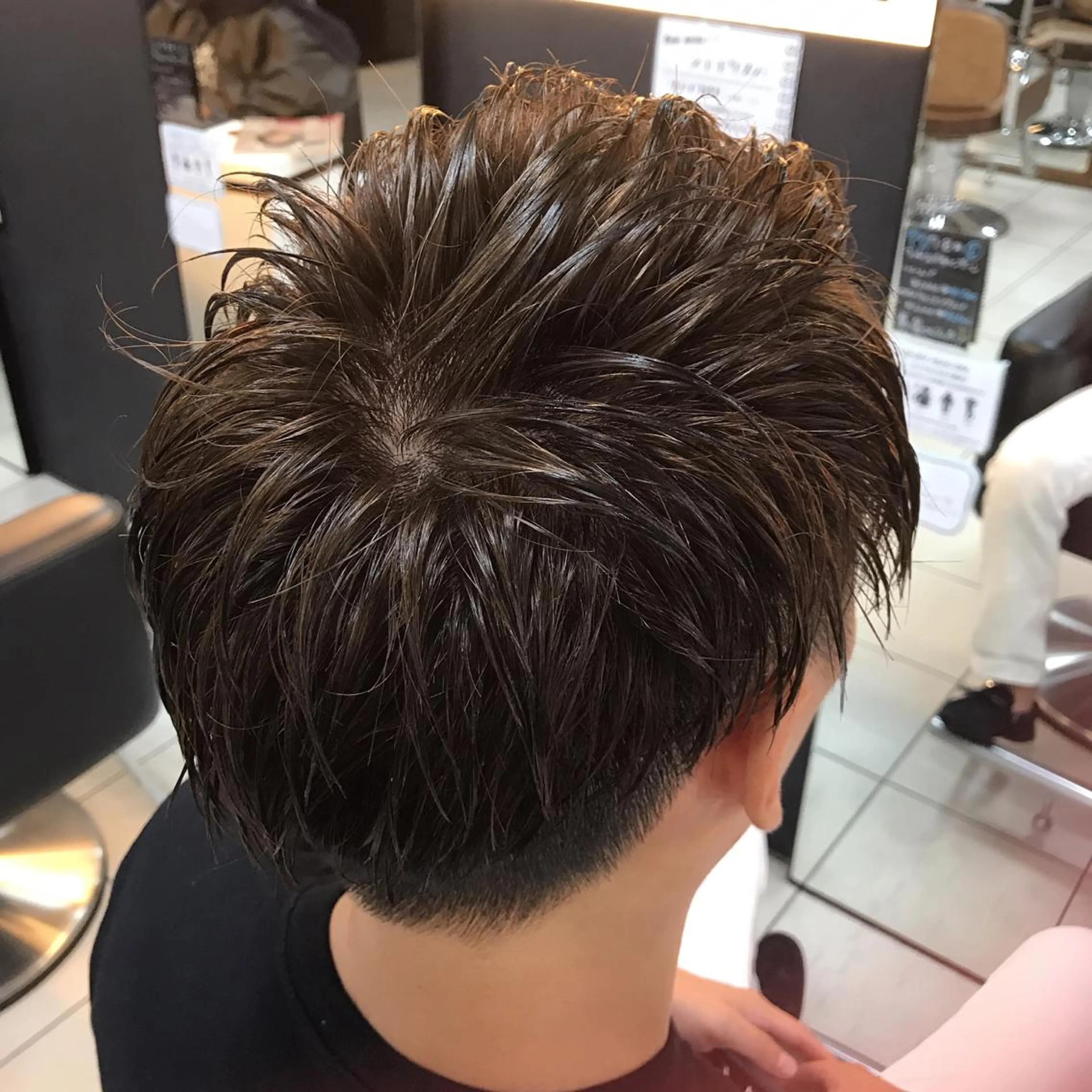 ショート カラー メンズ アッシュ イルミナカラー Jill franc _ ayanoのヘアスタイル