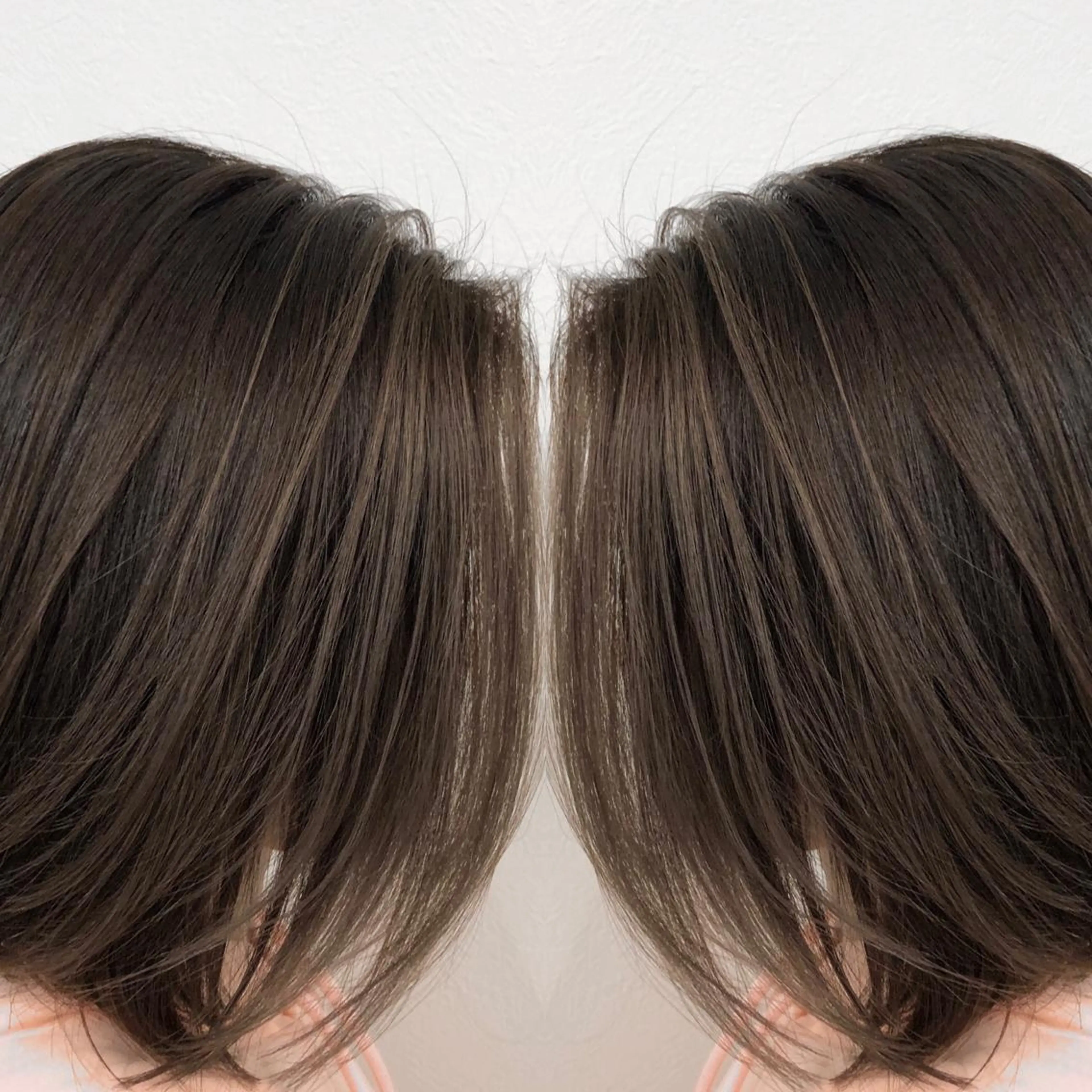 ショート カラー バレイヤージュ ミストバング デザインカラー フェイスフレーミング ハイライトカラー アンドウ ユウ/ レイヤーカット/韓国のヘアスタイル