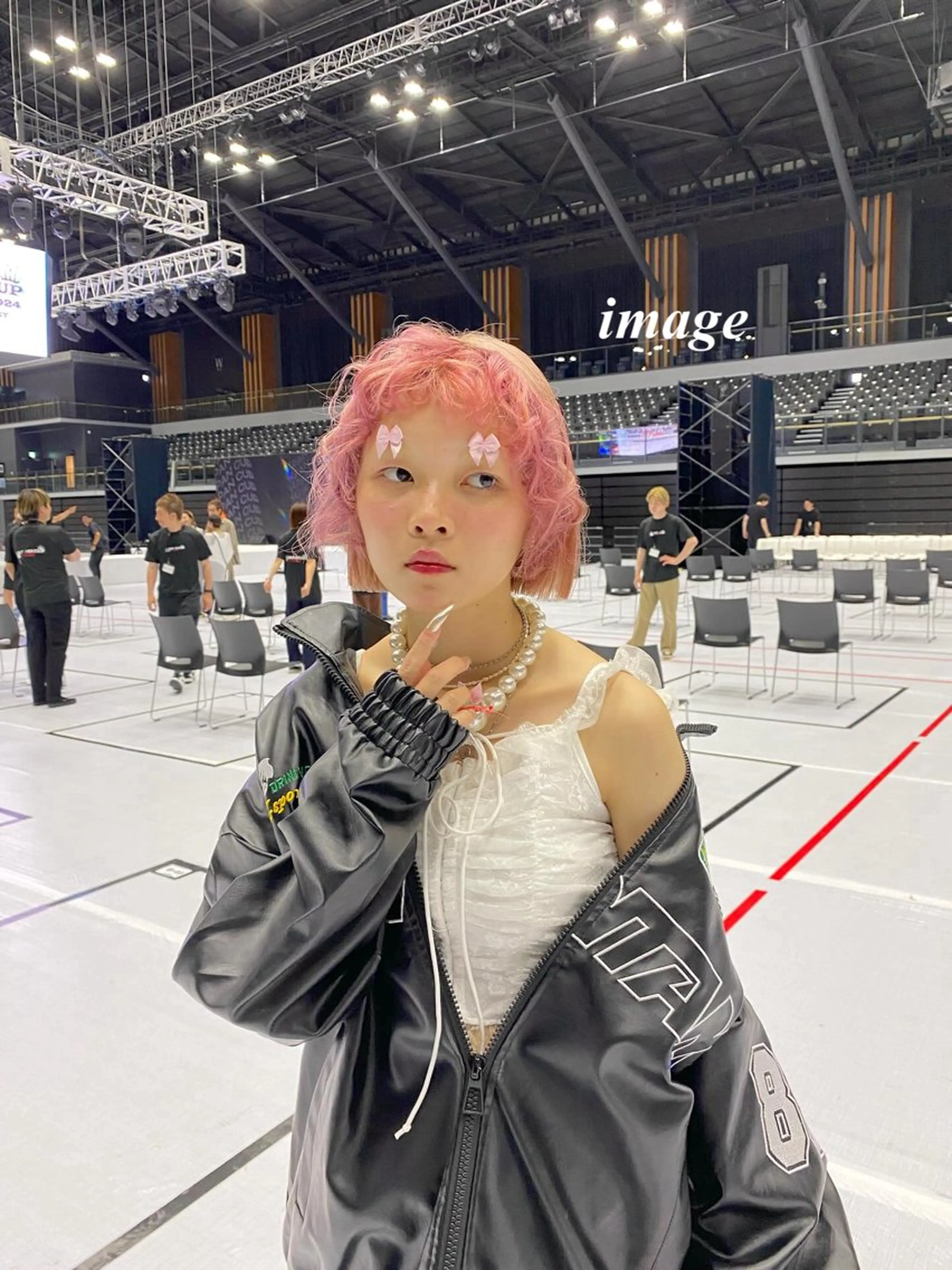 ショート カラー デザインカラー ヘアカラー ピンクカラー🎀/ ミルクティー🍼花音のヘアスタイル