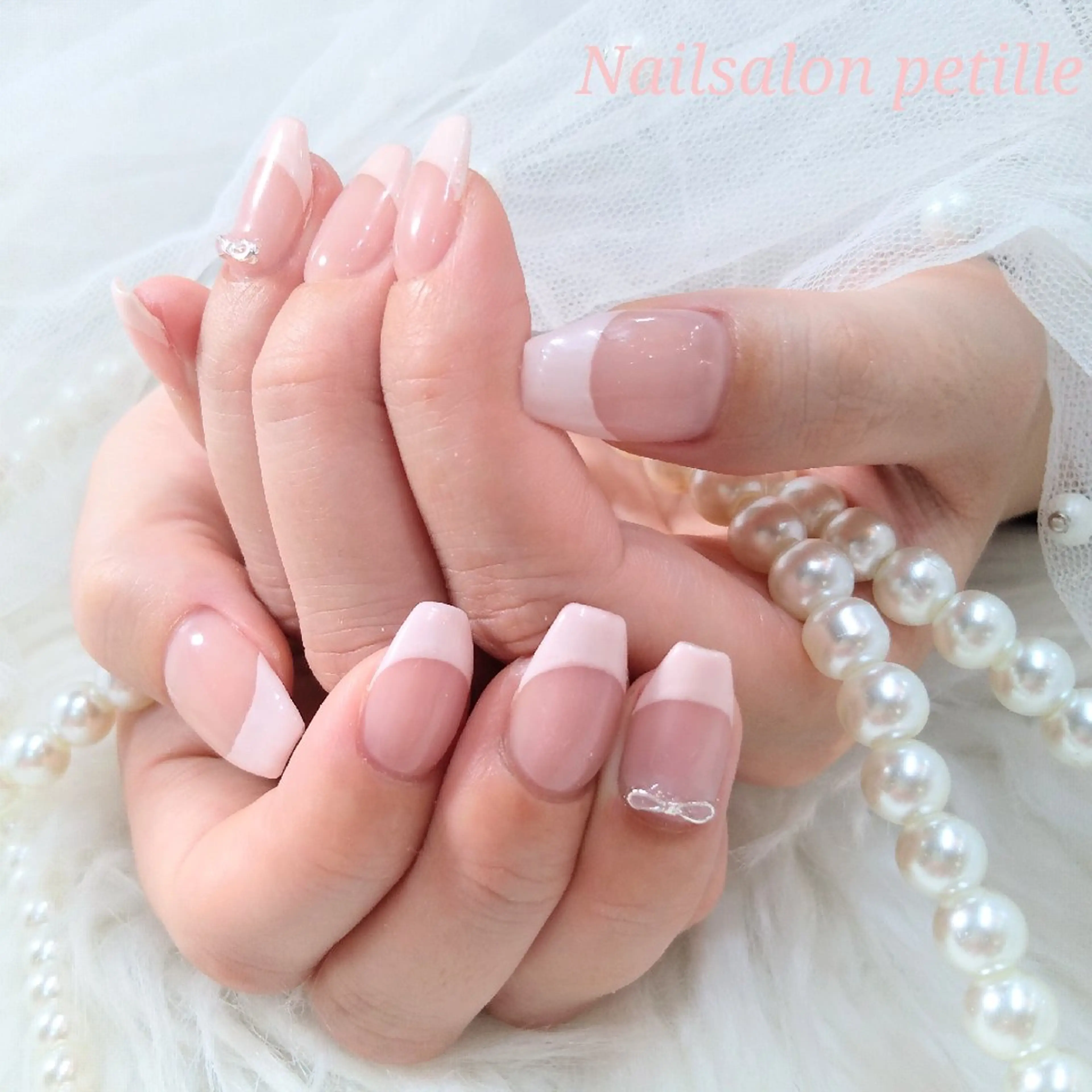 【ジェル】オフ無し🌹フレンチネイルの写真