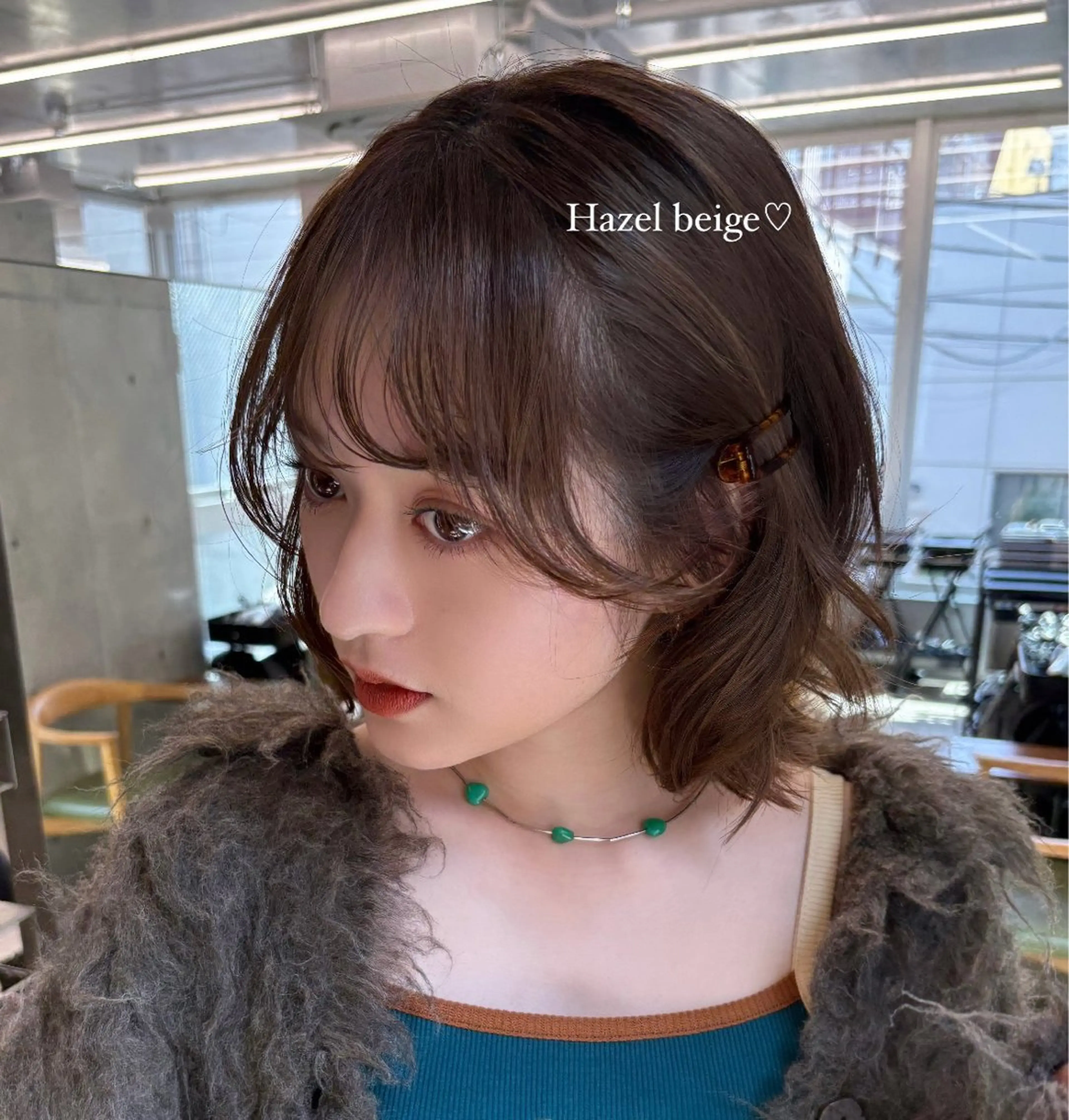 ミディアム カラー カット ヘアカラー レイヤー/韓国ヘア/ 梅田/中崎町のヘアスタイル