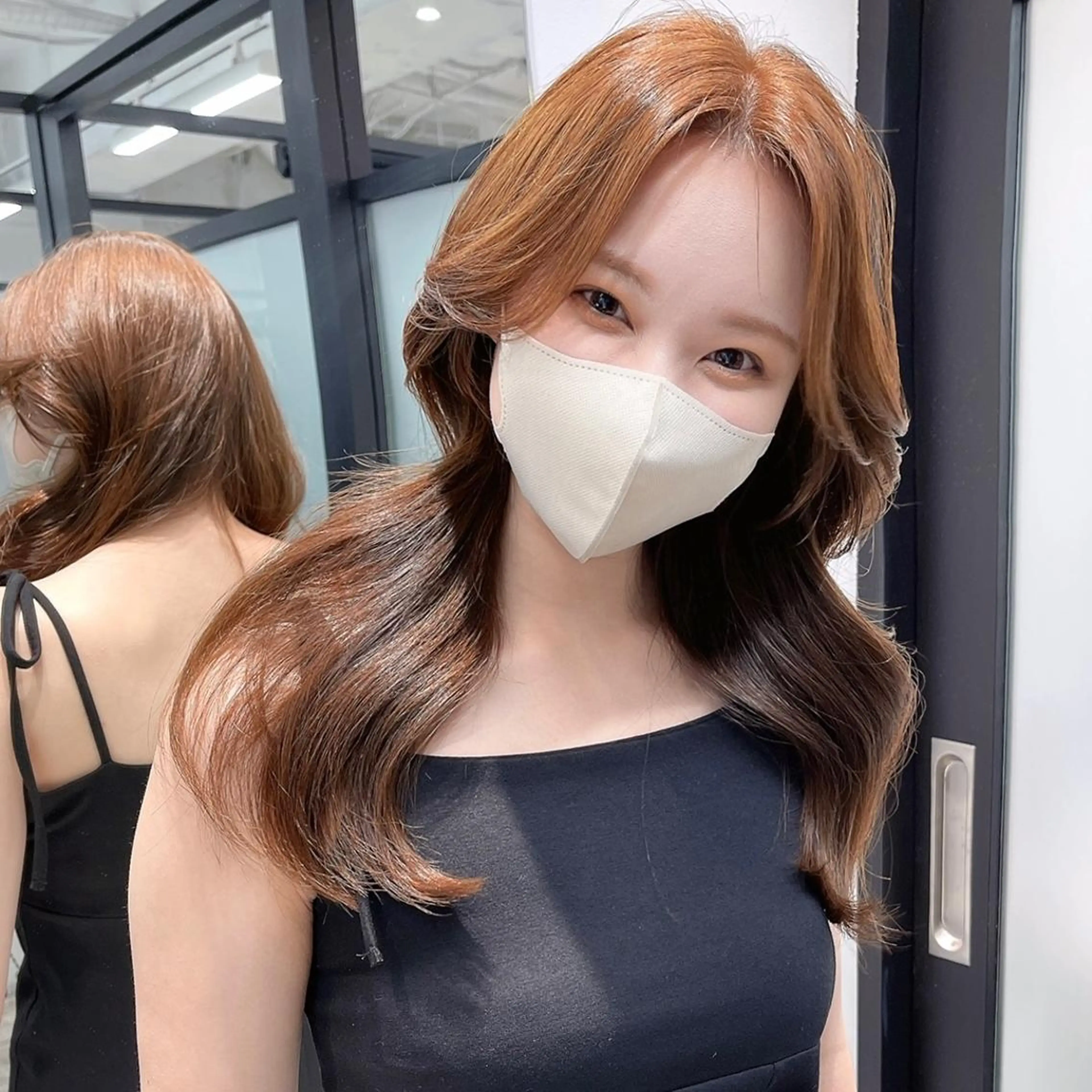 ロング カット ヘアカラー 韓国レイヤーカット 髪質改善▫️水野有真のヘアスタイル