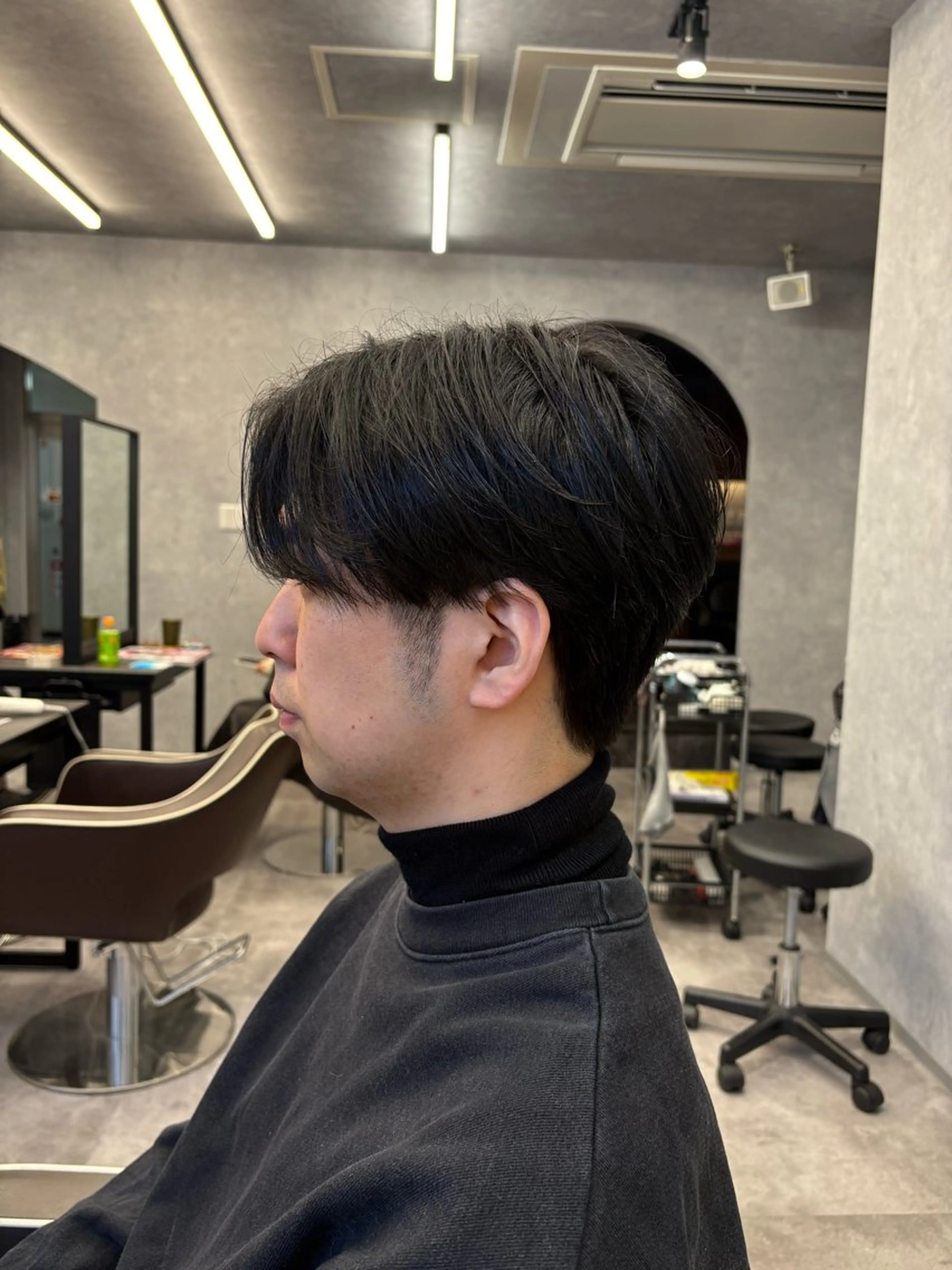 マッシュ/センターパートカットの写真