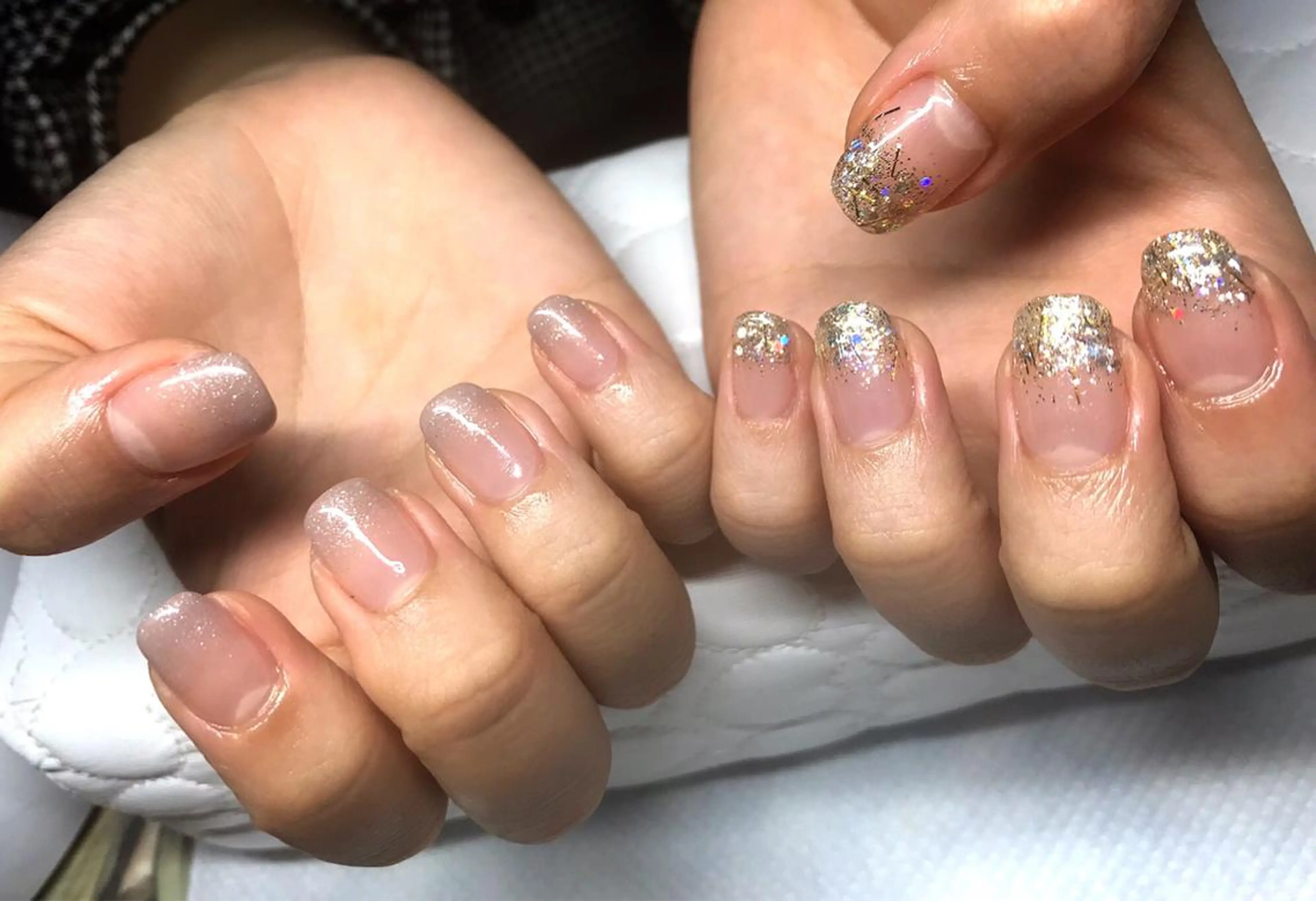 ネイル グラデーション ラメ(グリッター) ラメグラデーション ガールネイルサロン所属・ガール ネイルサロンのネイルデザイン