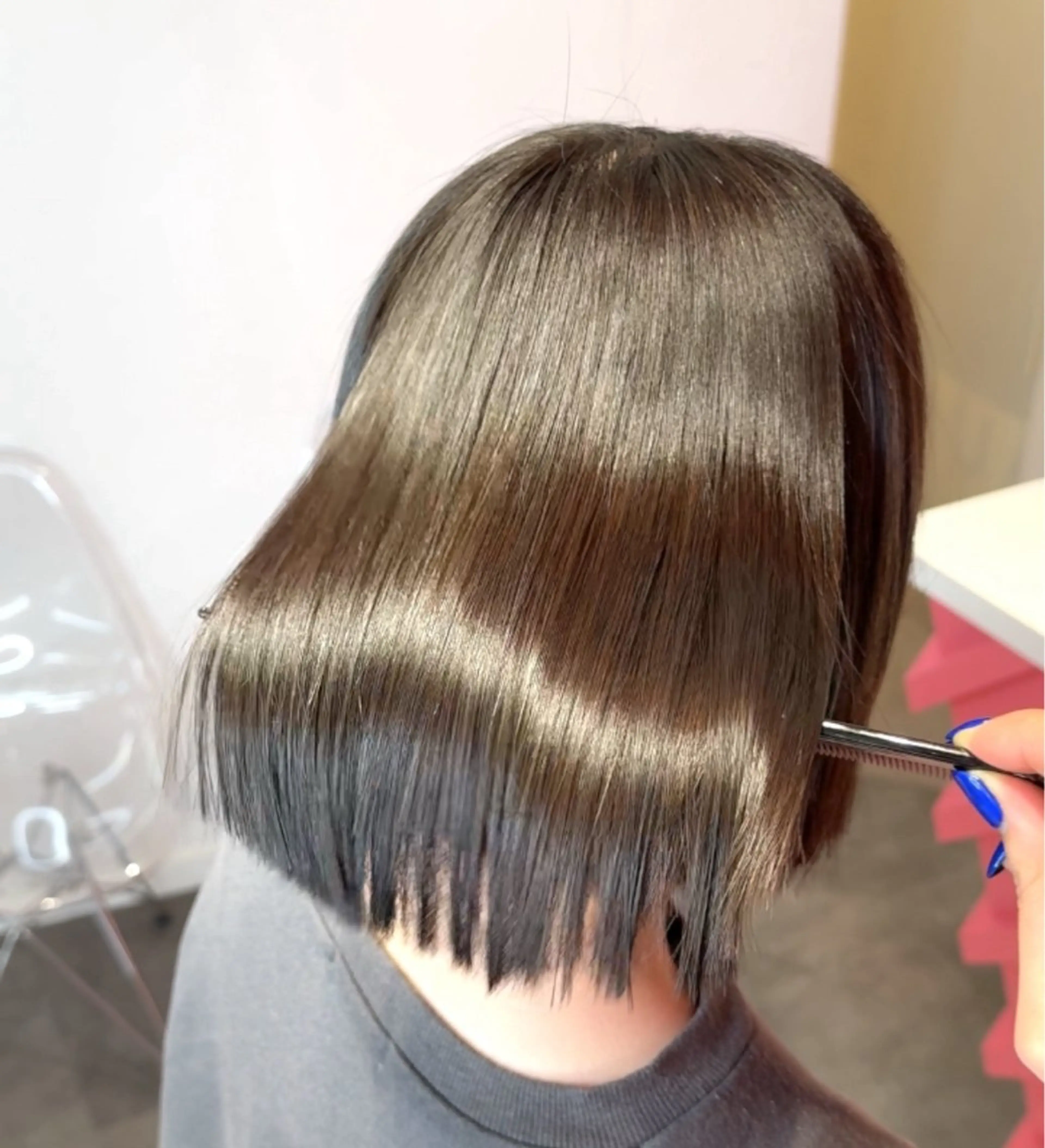 ショート 莉乃/縮毛矯正/髪質 改善/艶カラーのヘアスタイル