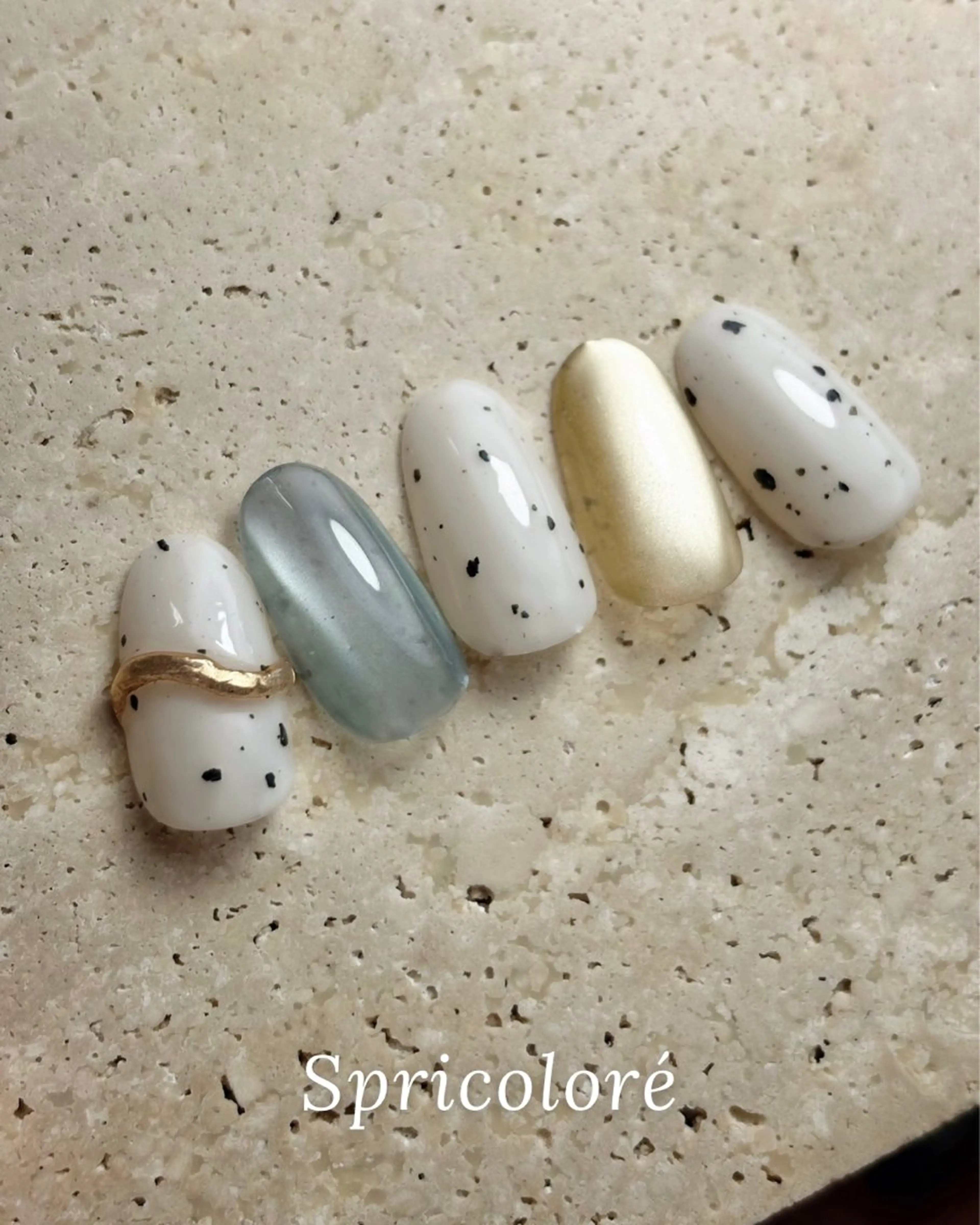 ネイル マグネットネイル 春ネイル Spricoloré ／harunaのネイルデザイン