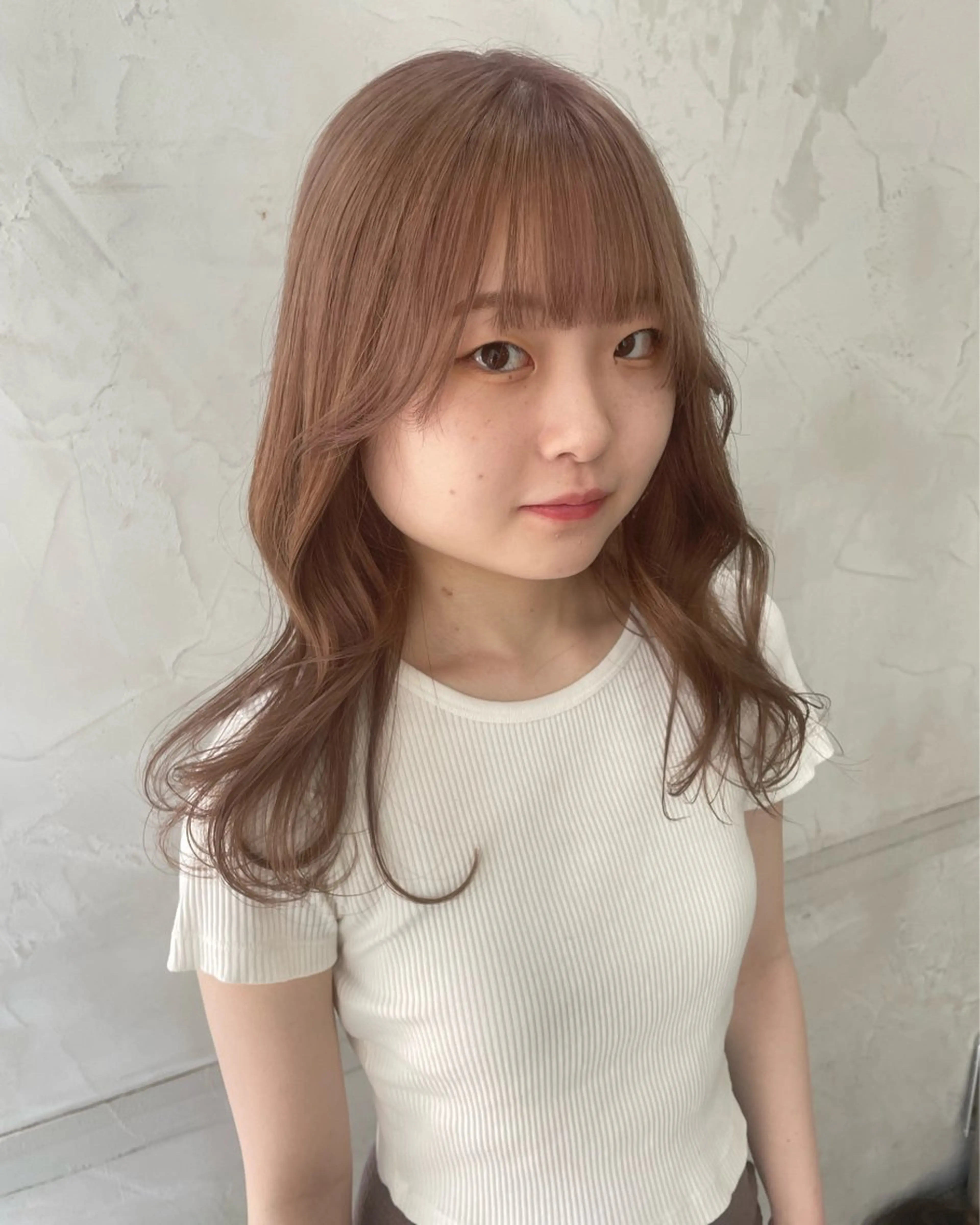 カラー ピンクカラー MaisonHALU 松浦光咲のヘアスタイル