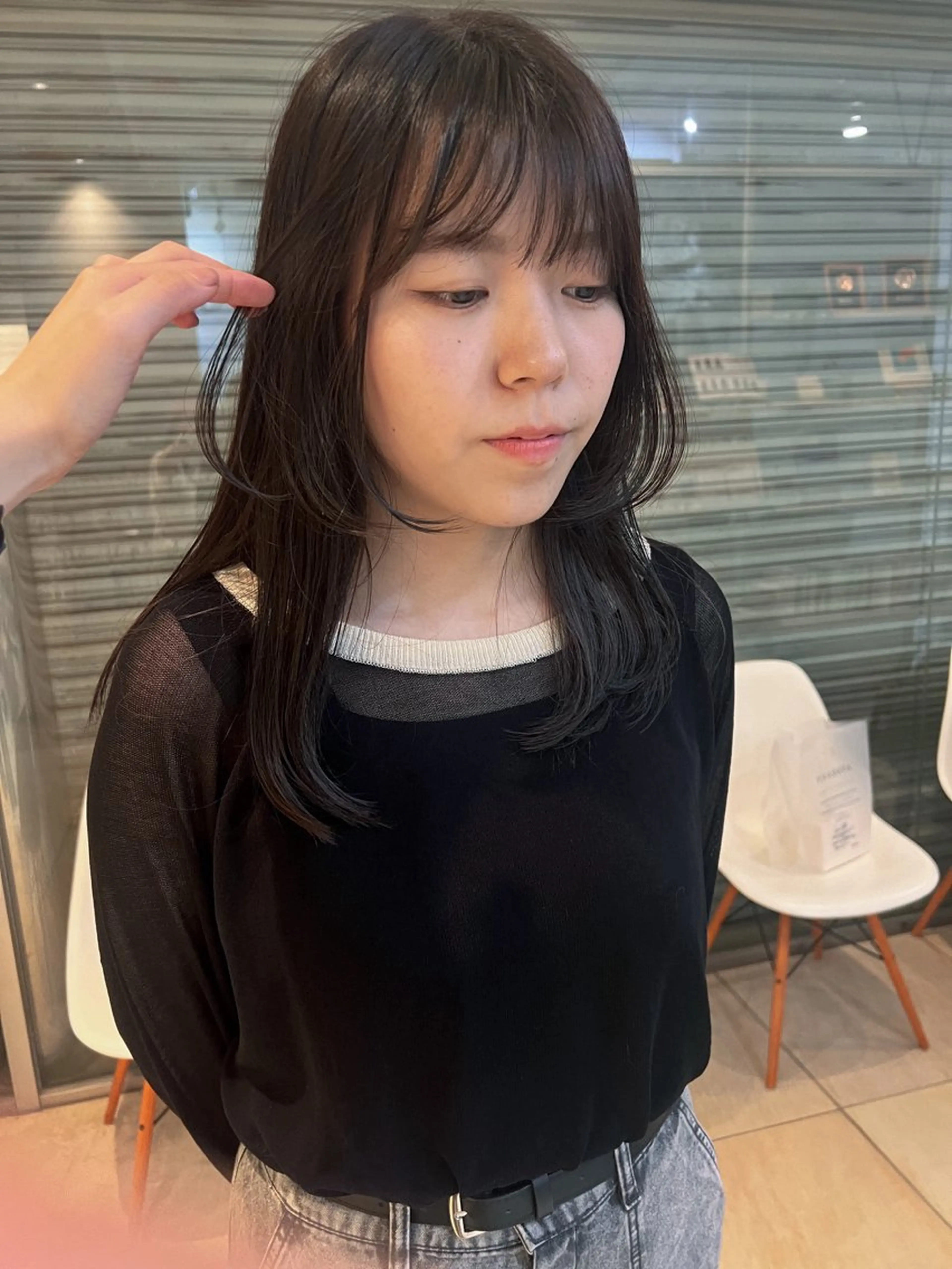 セミロング リリカ🐈‍⬛ブリー チカラー/上永谷のヘアスタイル