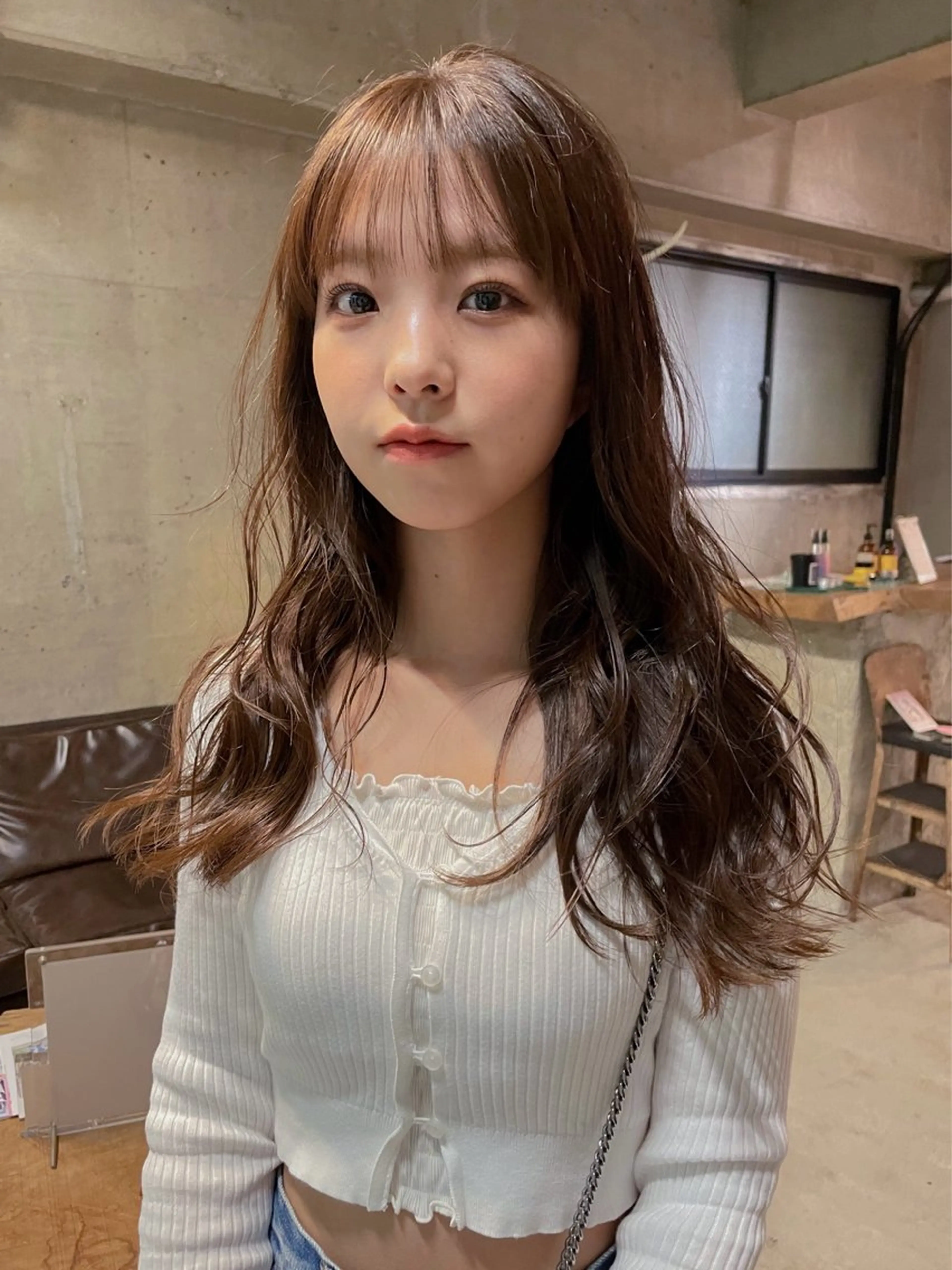 セミロング カラー パーマ/レイヤー 岩山丈一郎のヘアスタイル