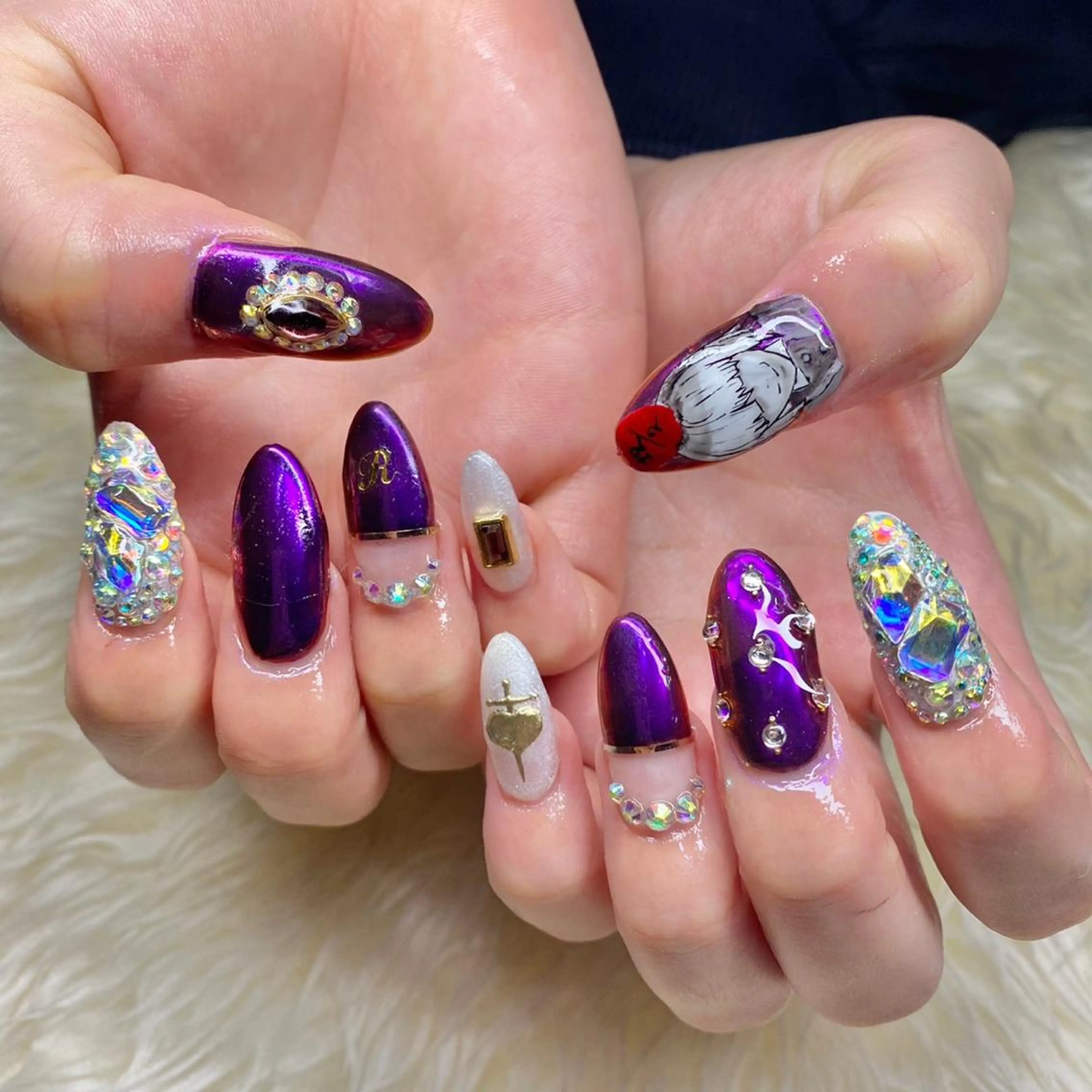 ネイル アートネイル 長さ出し ハンドネイル Nail&eye Belire 新宿のネイルデザイン