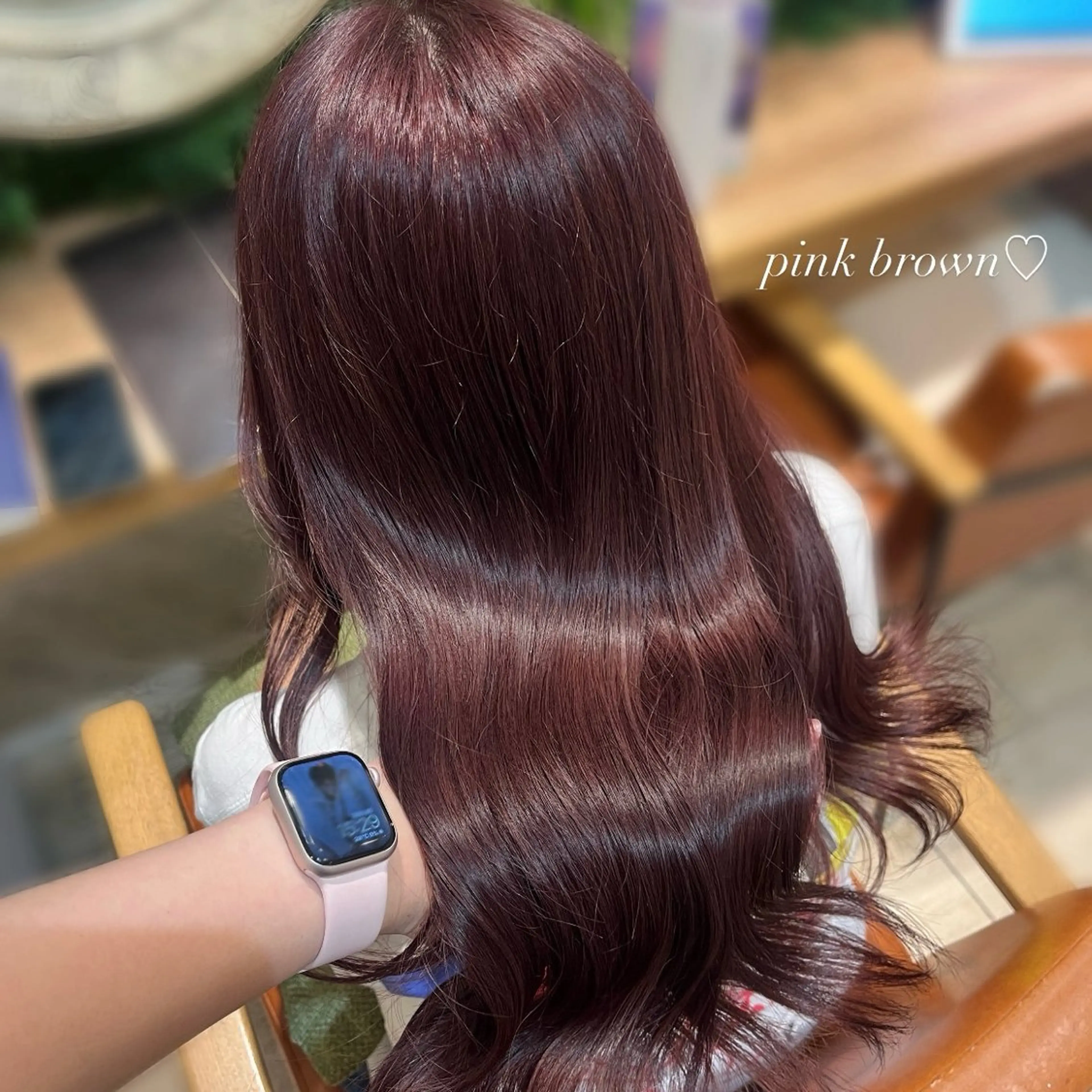 ロング カラー ヘアカラー トリートメント 韓国レイヤー 暖色カラー/さくらのヘアスタイル