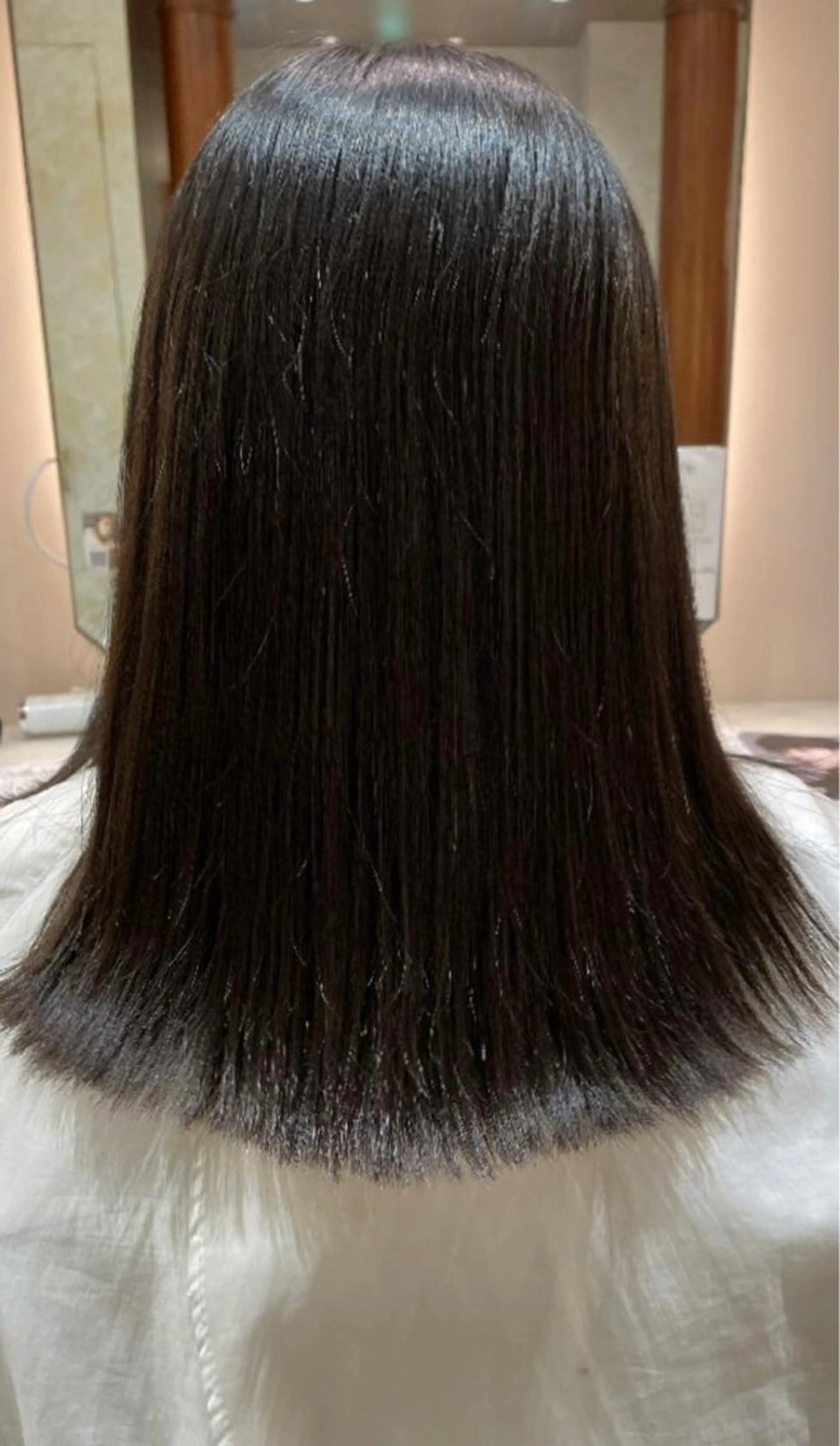 セミロング 縮毛矯正 トリートメント 金安 かんたのヘアスタイル