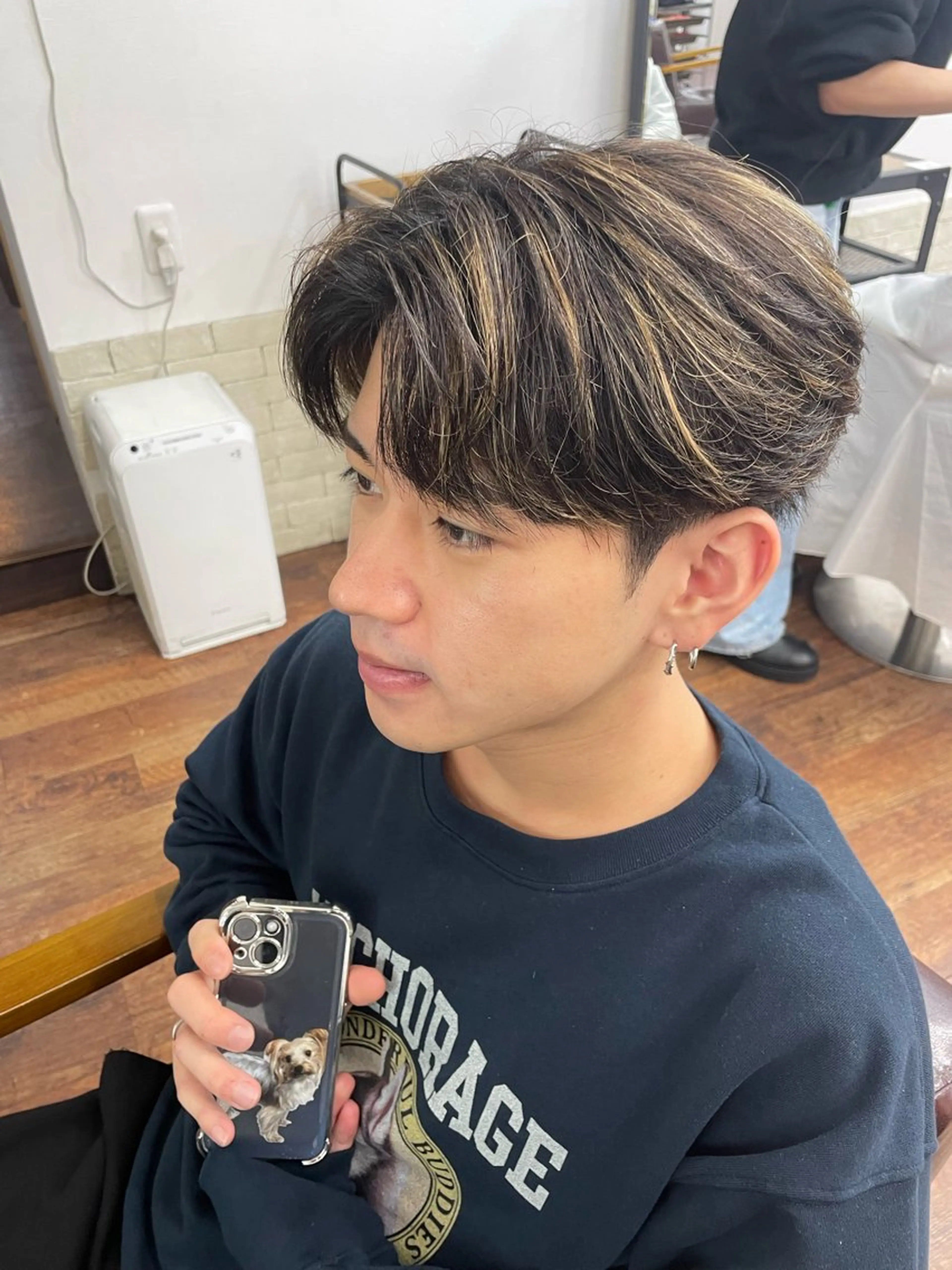 メンズ センターパート 刈り上げ Ritsuki メンズ特化😎のヘアスタイル