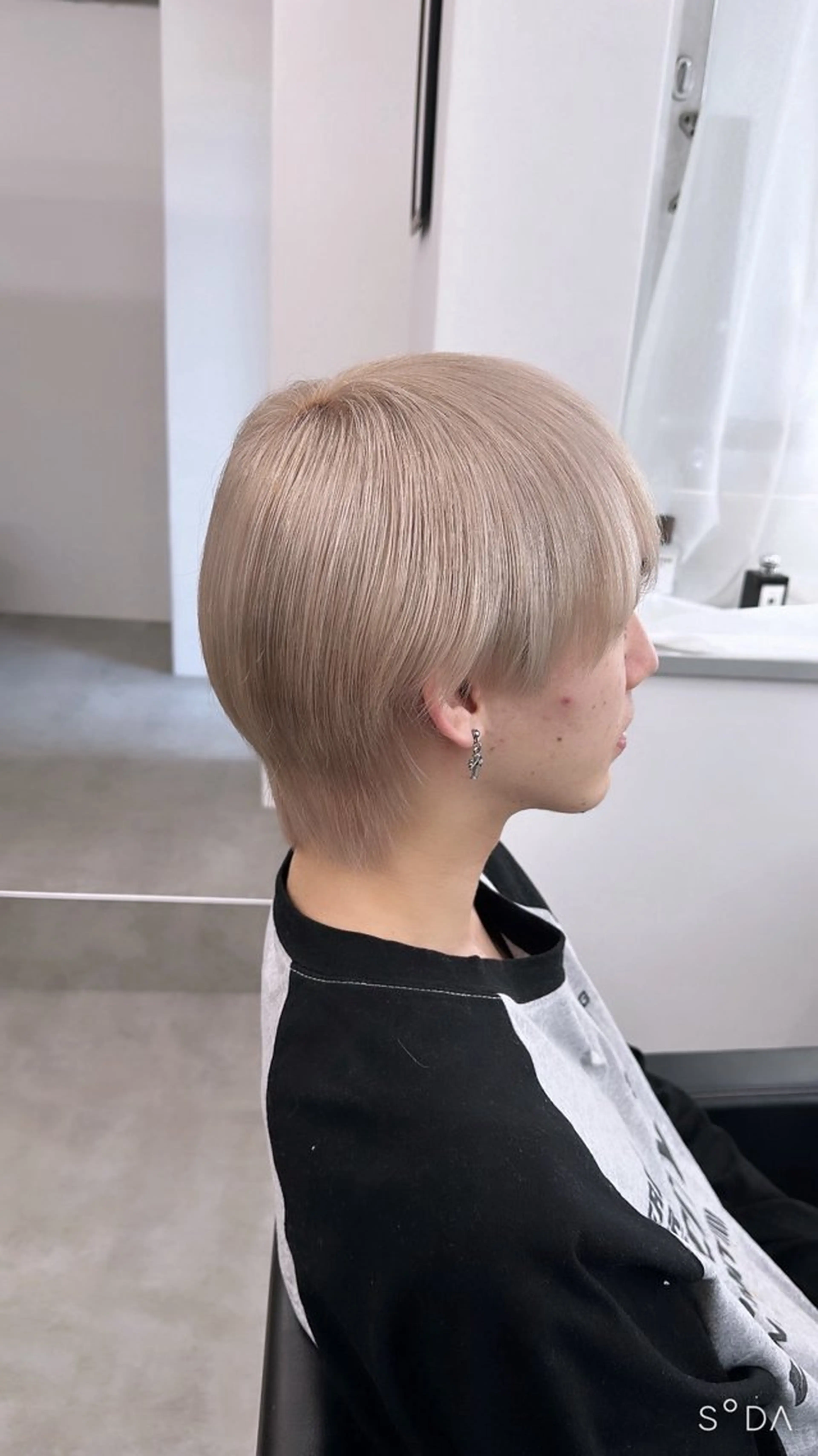 カラー メンズ ブリーチ/ボブ ショート/はらのヘアスタイル