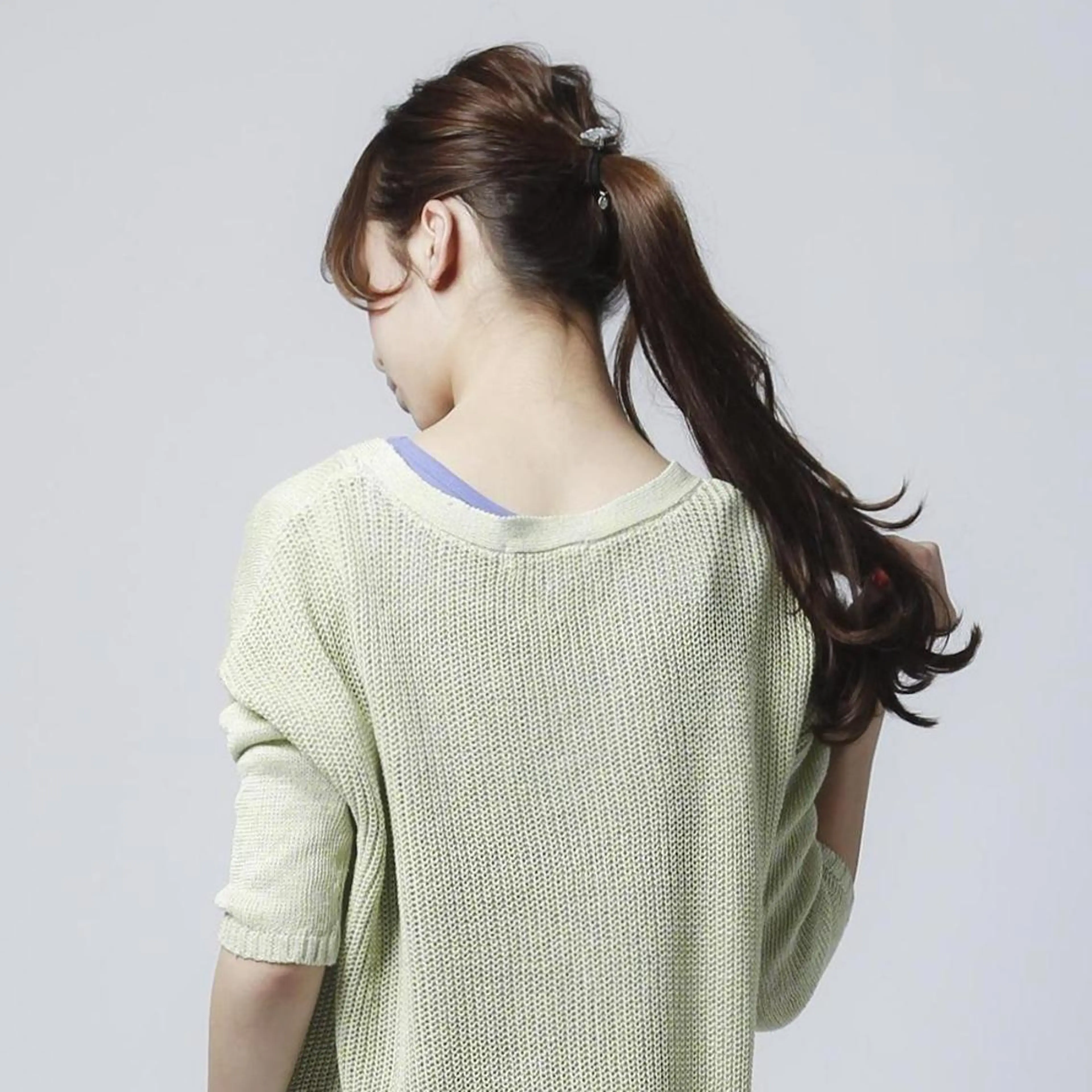 ロング カラー パーマ ヘアアレンジ ポニーテール  知念　香トータル ビューティー🌷のヘアスタイル