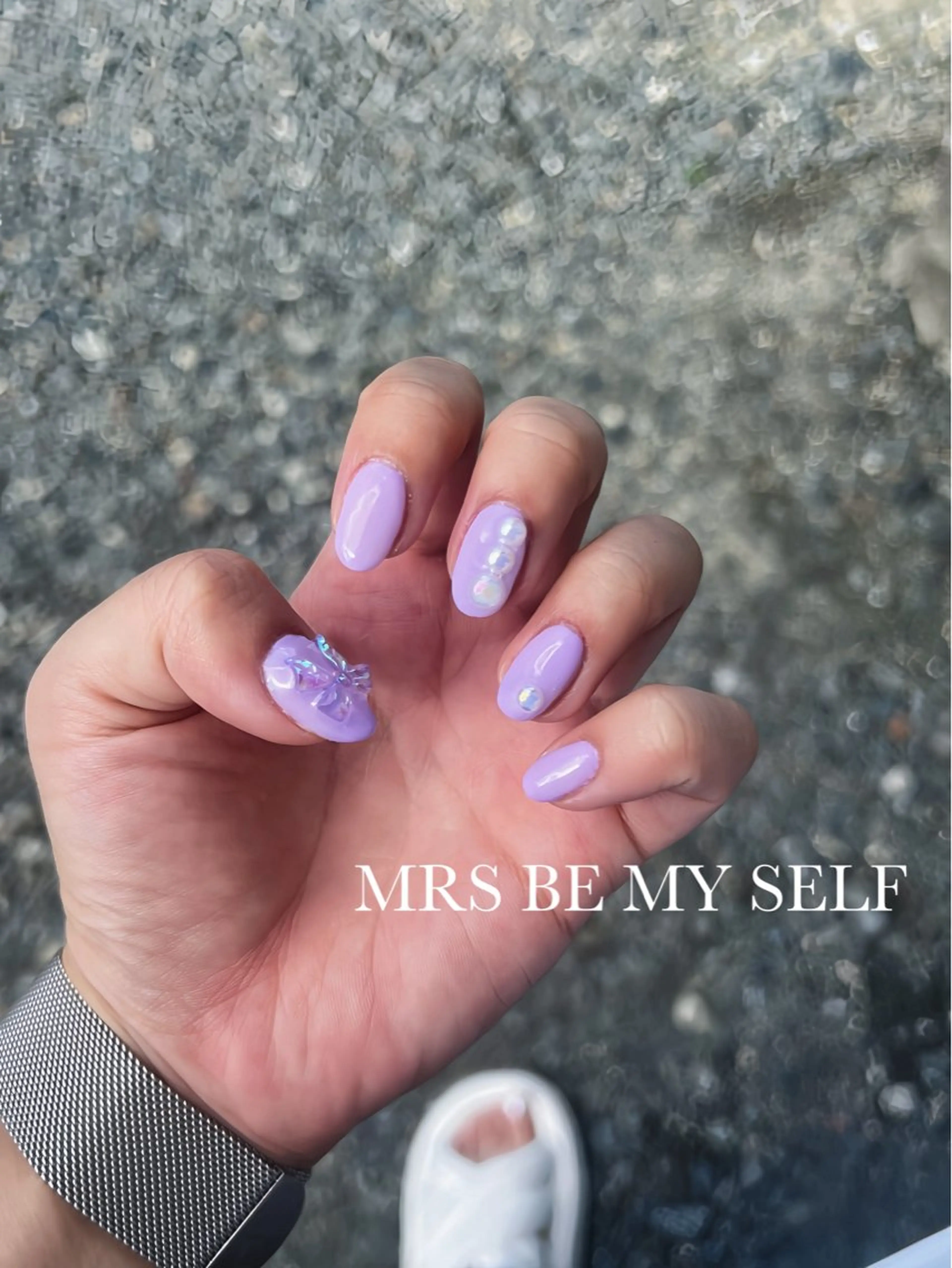 ネイル パープル ハンドネイル MRS/ miyu🎀のネイルデザイン