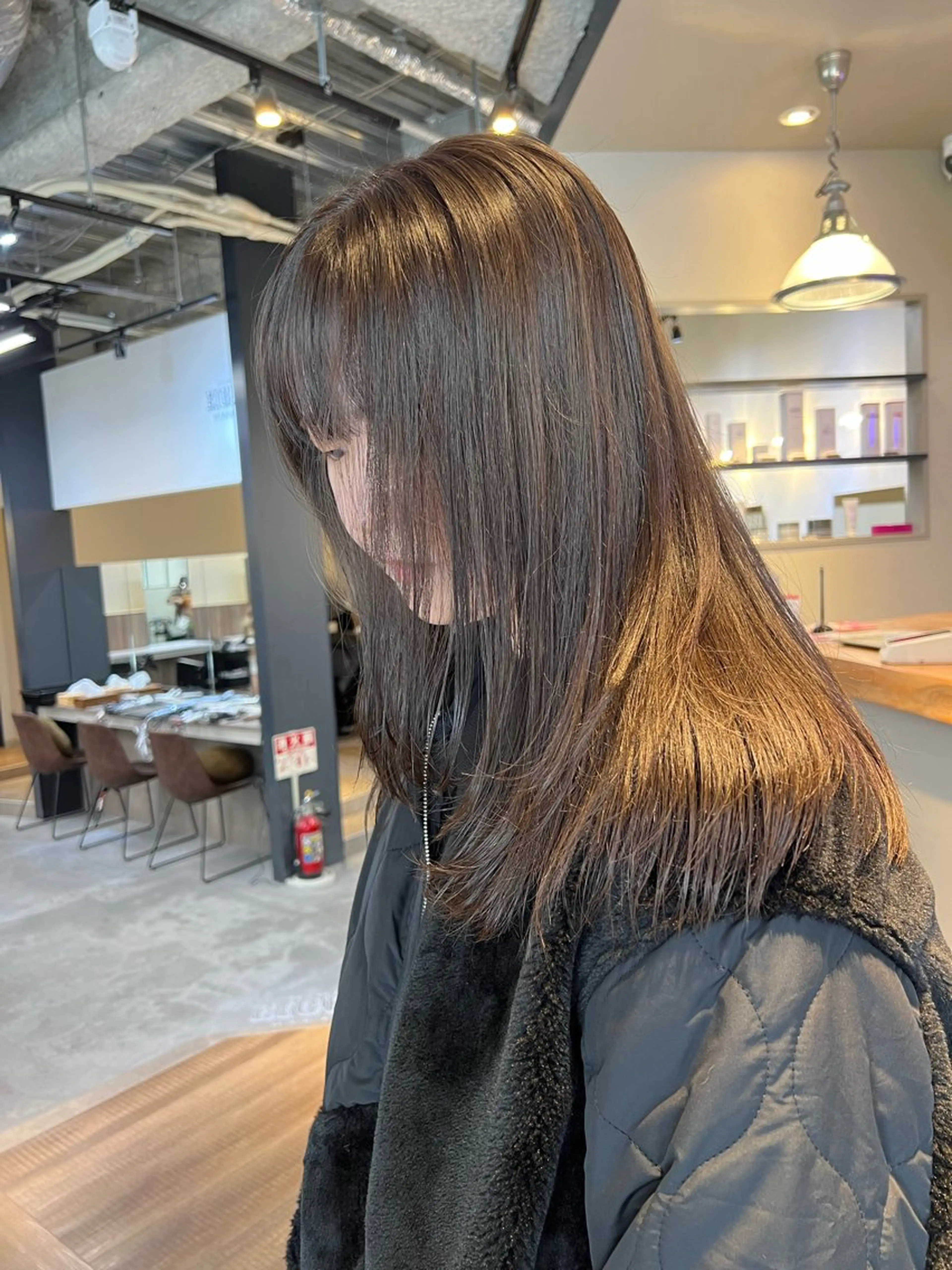 ミディアム カラー 韓国ヘア🇰🇷 YUKINAのヘアスタイル