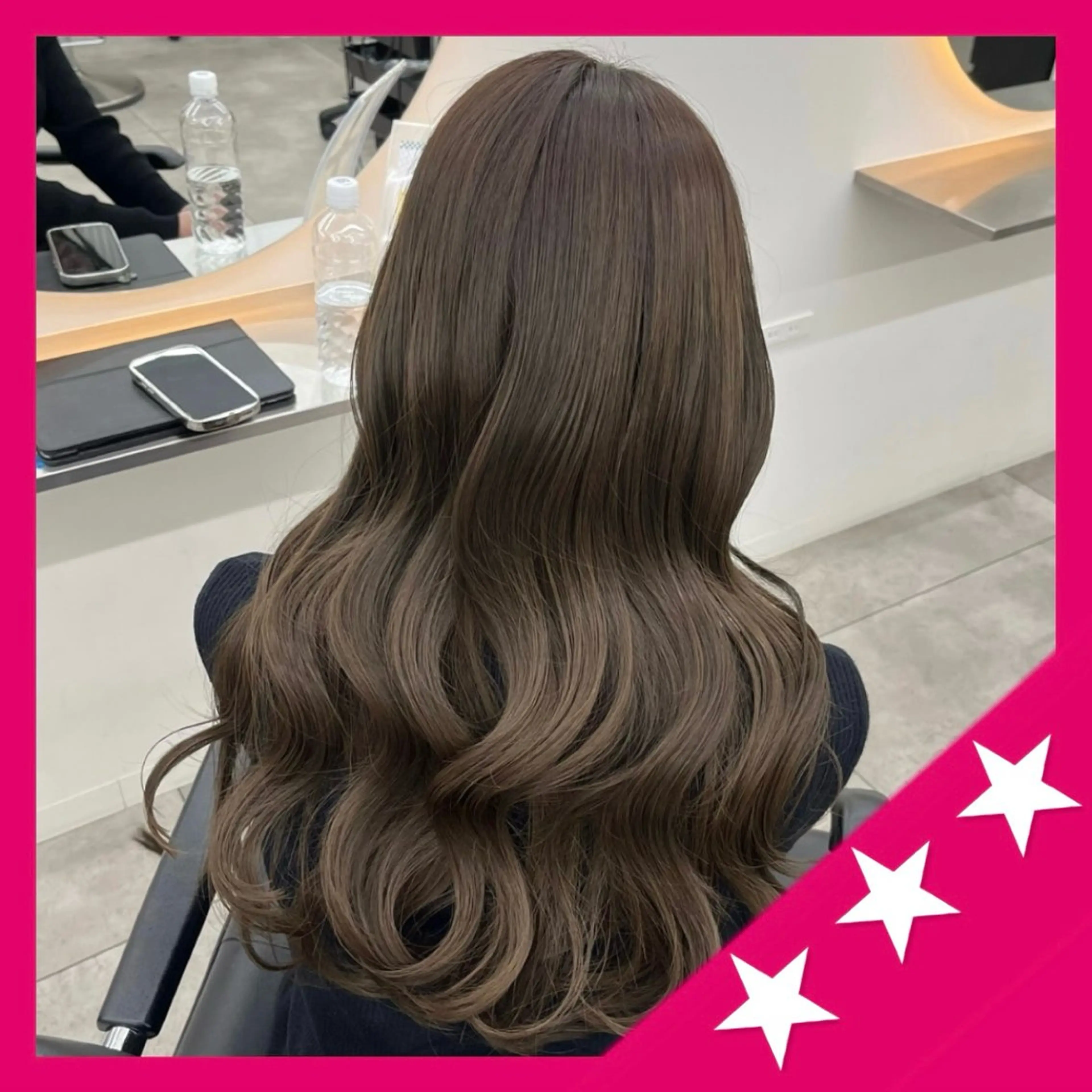 【赤みなし】レイヤーカット＋オリーブ／グレージュカラー＋TRの写真