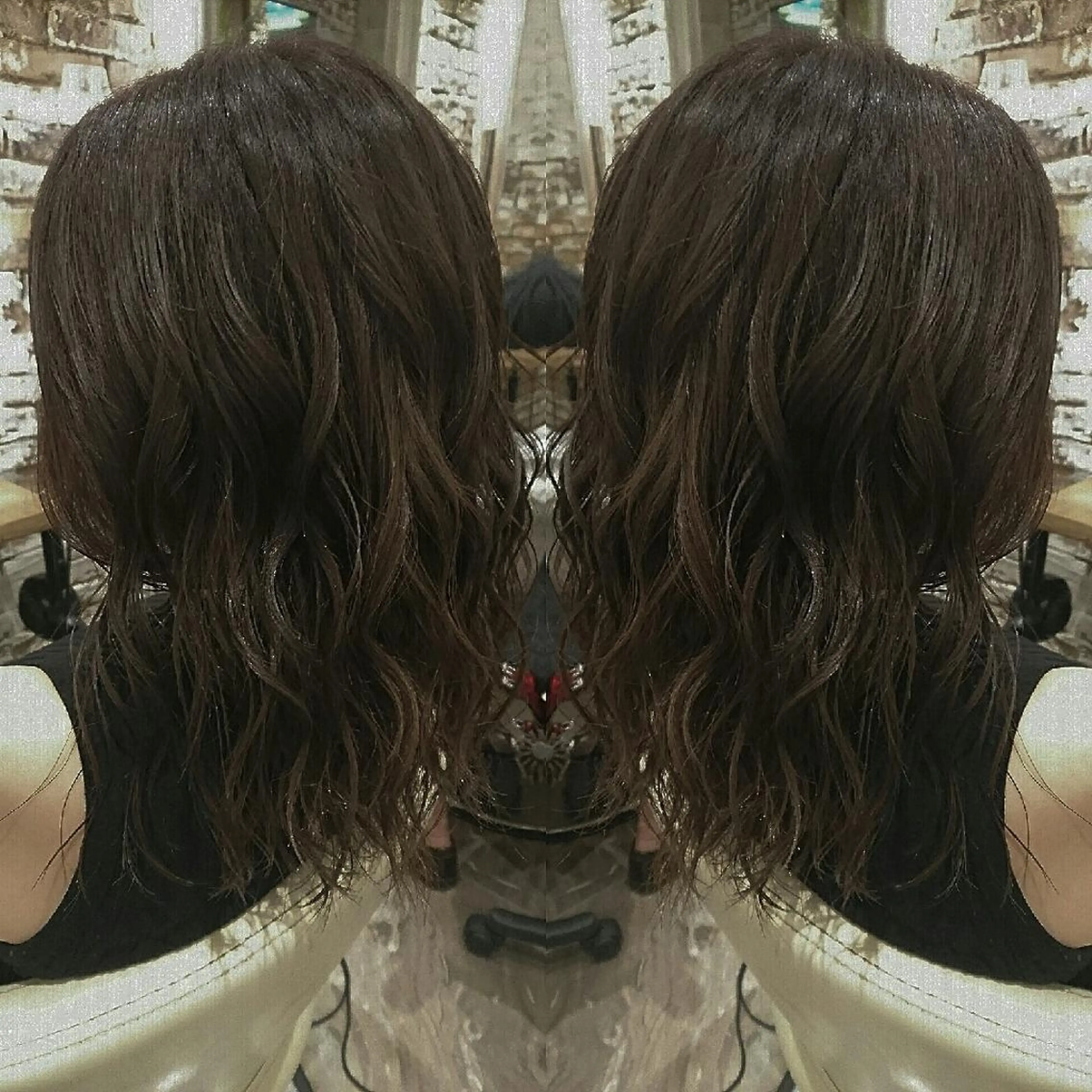 ミディアム カラー グレージュ youres センター南所属・センター南 SEIJIのヘアスタイル