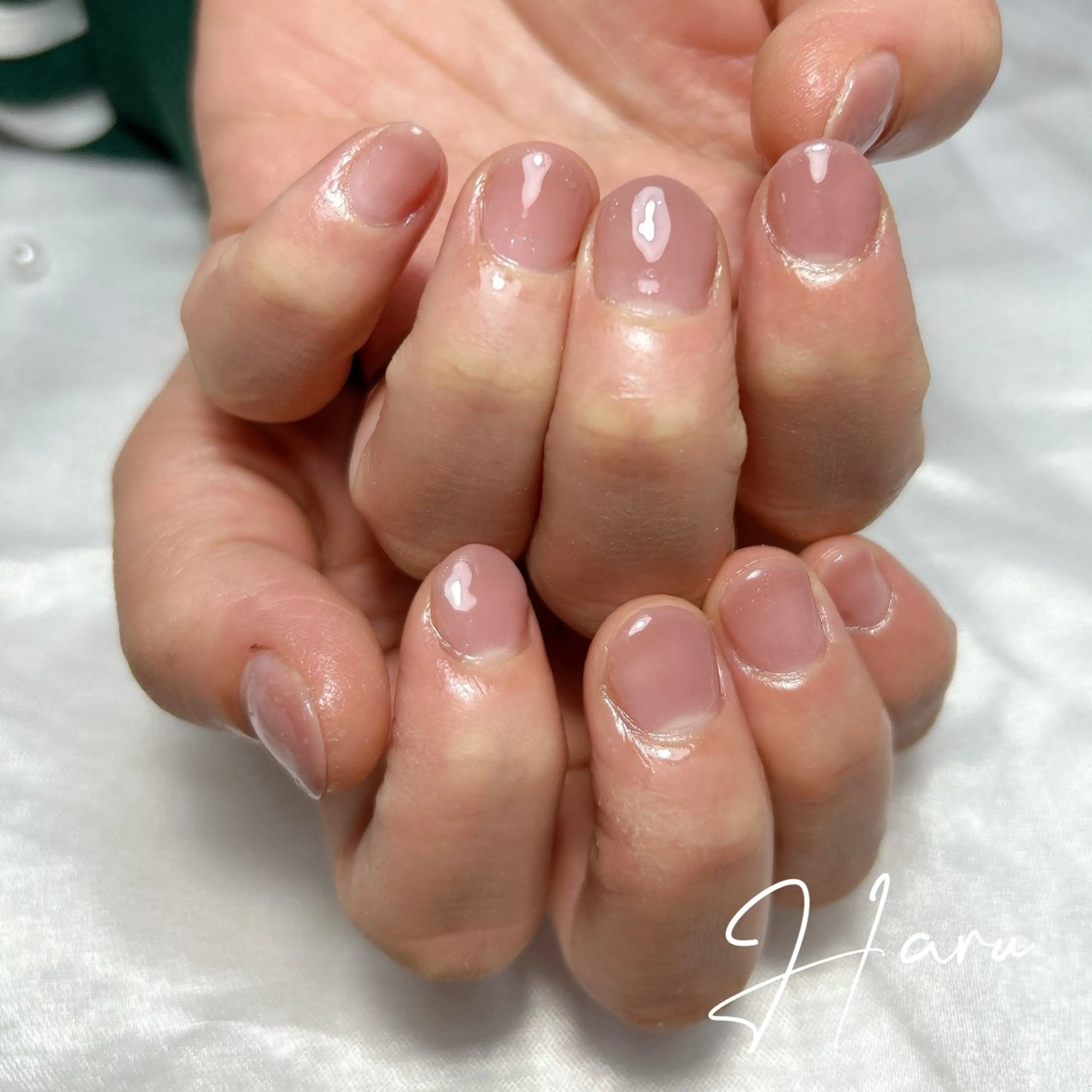 ネイル グラデーション オフィスネイル ピンク ピンクベージュ ハンドネイル Haru .mのネイルデザイン