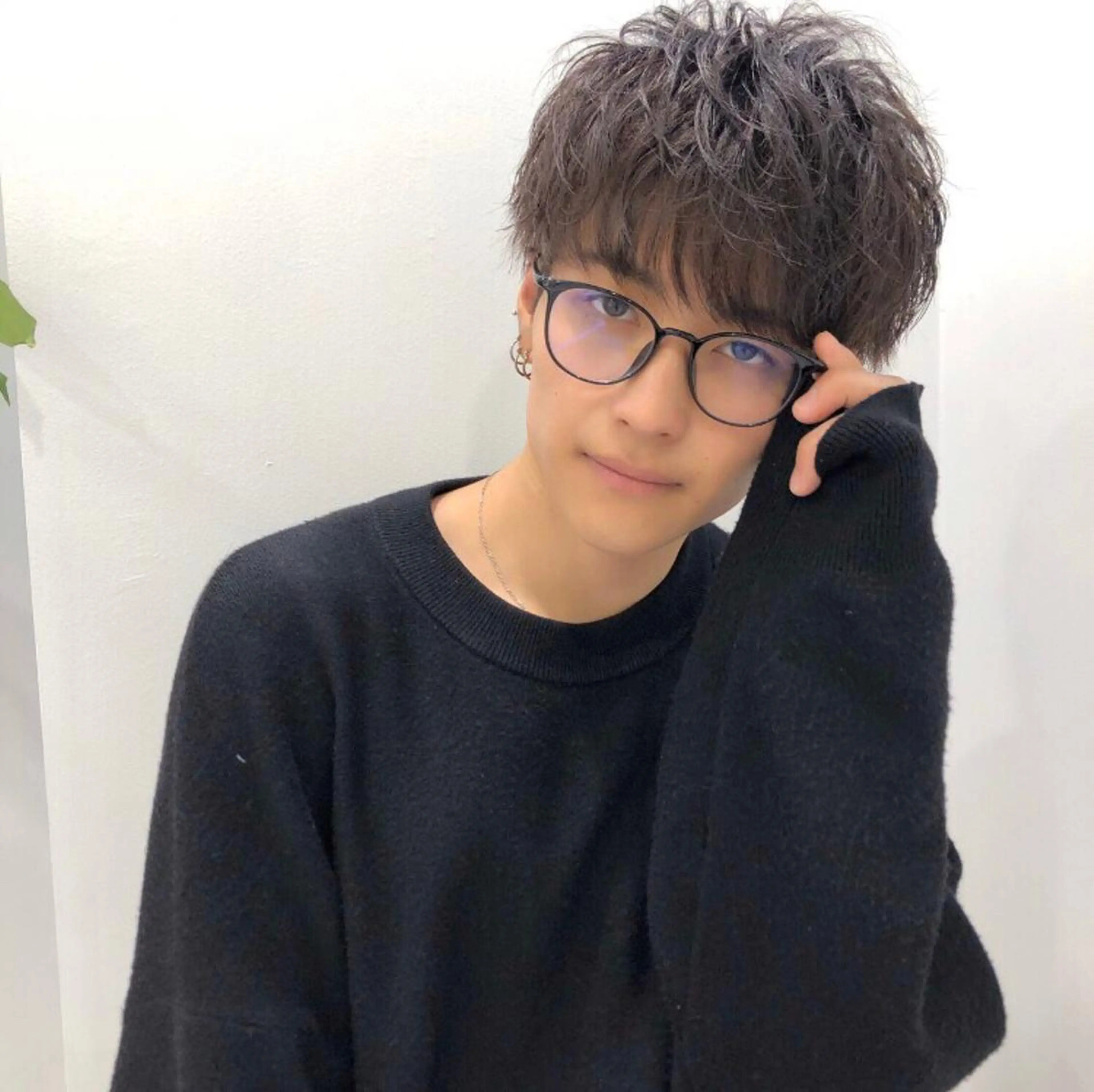 ショート カラー パーマ メンズ ベージュグレージュ 💕しゅーじ💕のヘアスタイル