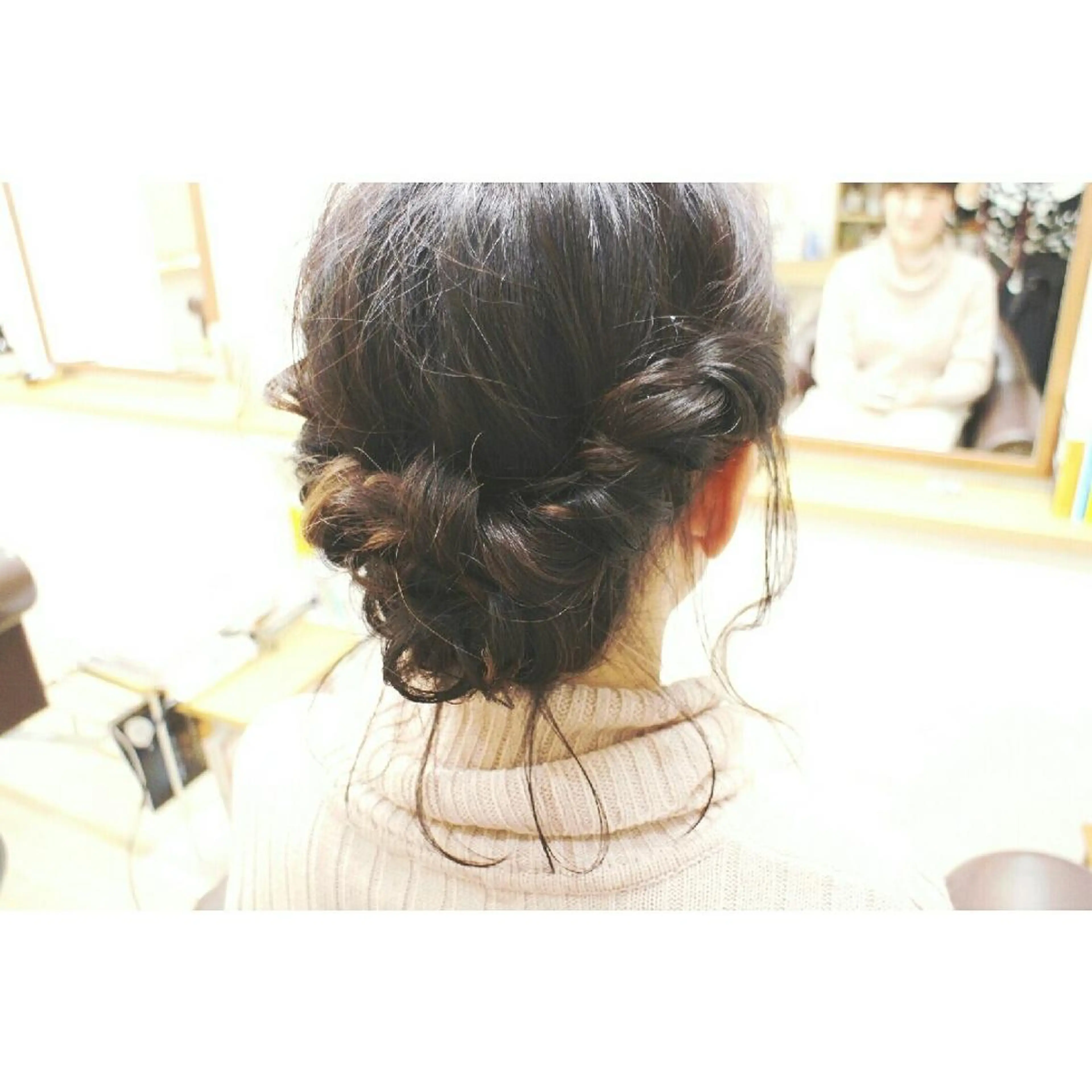 ヘアアレンジ Click所属・クニモトハルナ ボブ/柔らかカラーのヘアスタイル