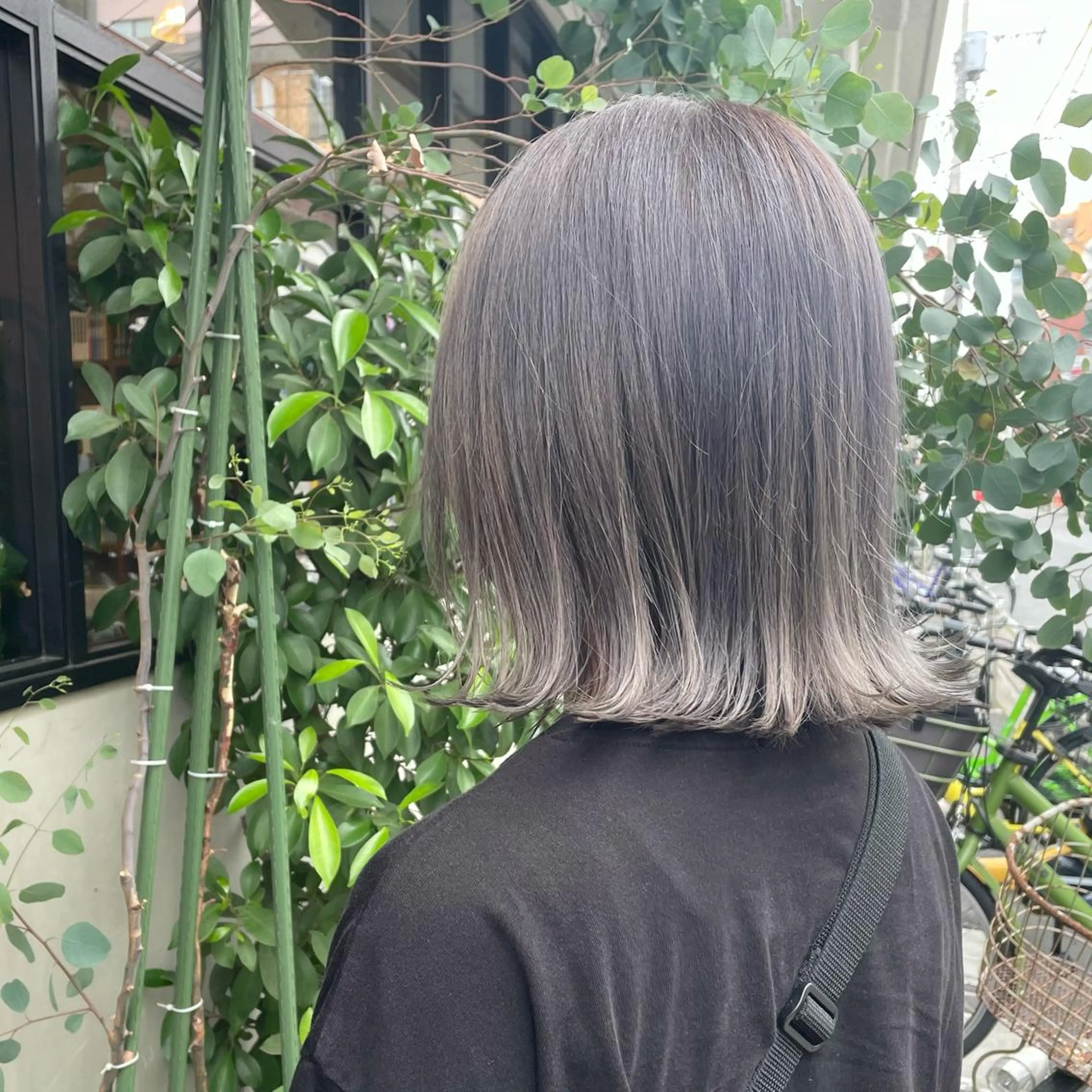 ミディアム カラー ラベンダーカラー ヘアカラー 竹内 春奈のヘアスタイル