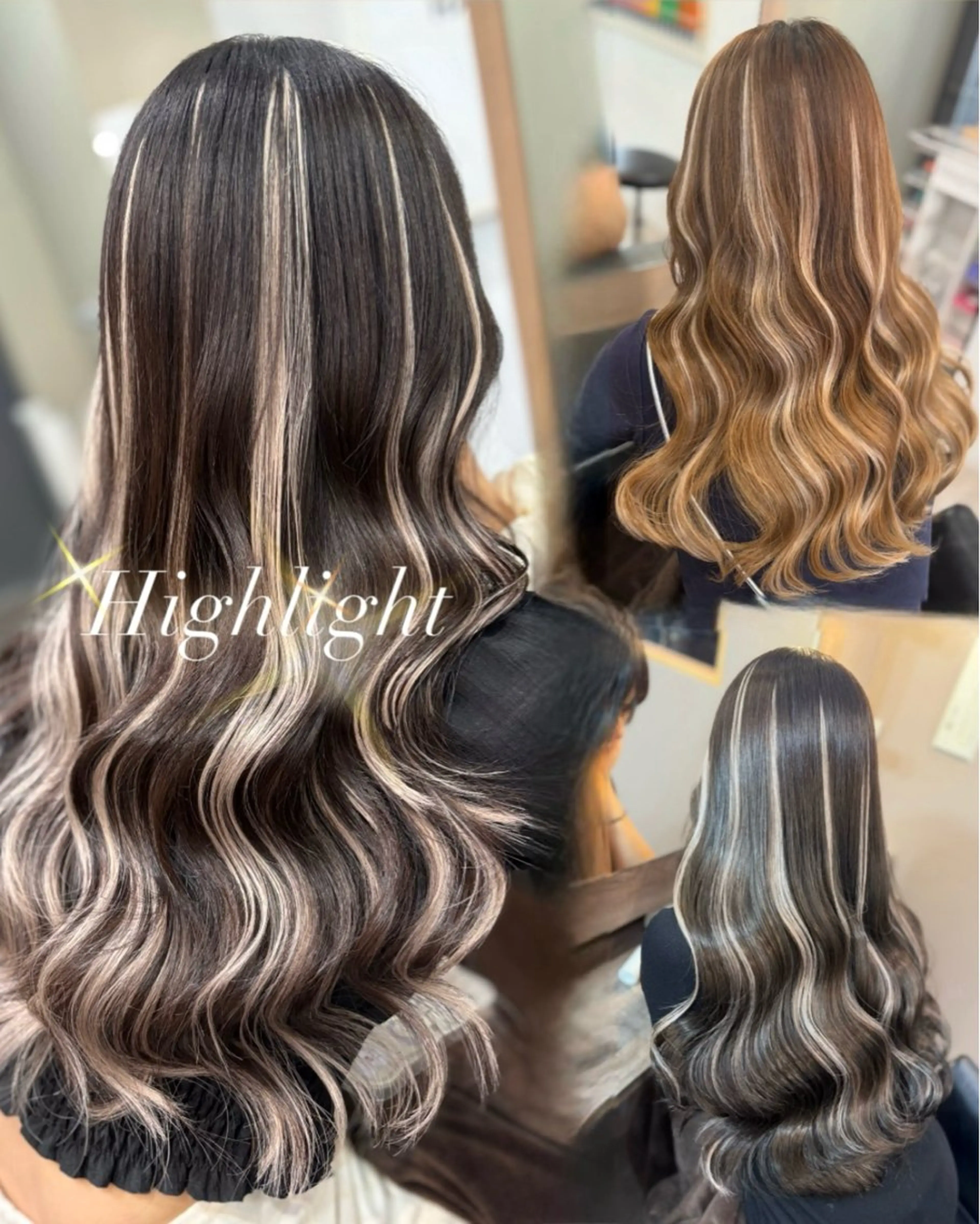 ロング カラー バレイヤージュ ブリーチ デザインカラー ハイライトカラー メッシュ ヘアカラー エクステ 横浜/エクステ特化× 艶カラー/あいかのヘアスタイル