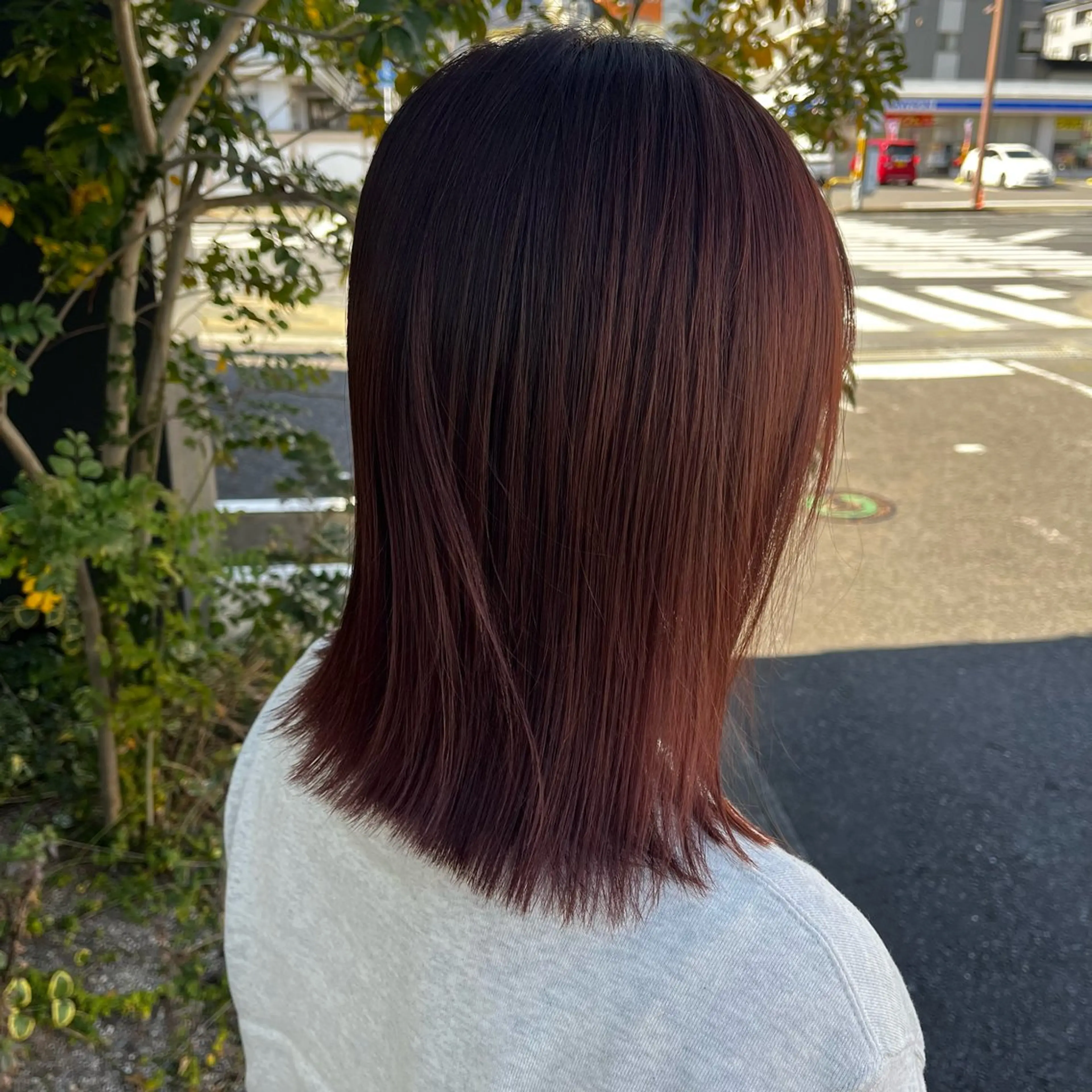 セミロング ピンクブラウン ヘアカラー juve.山田裕貴 ✄﻿大分のヘアスタイル