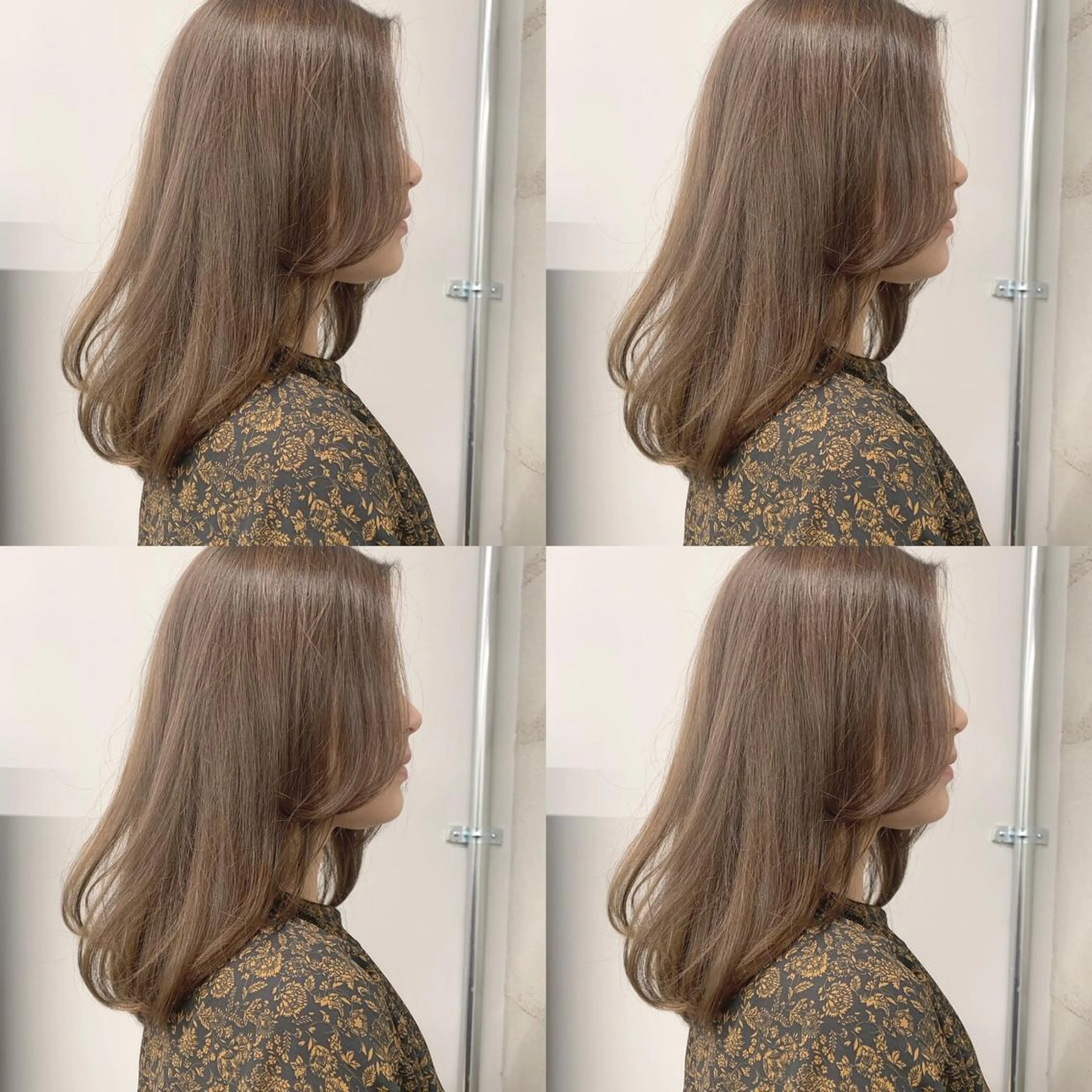 ミディアム カラー 透明感/オリーブ/ グレージュ/YUKAのヘアスタイル