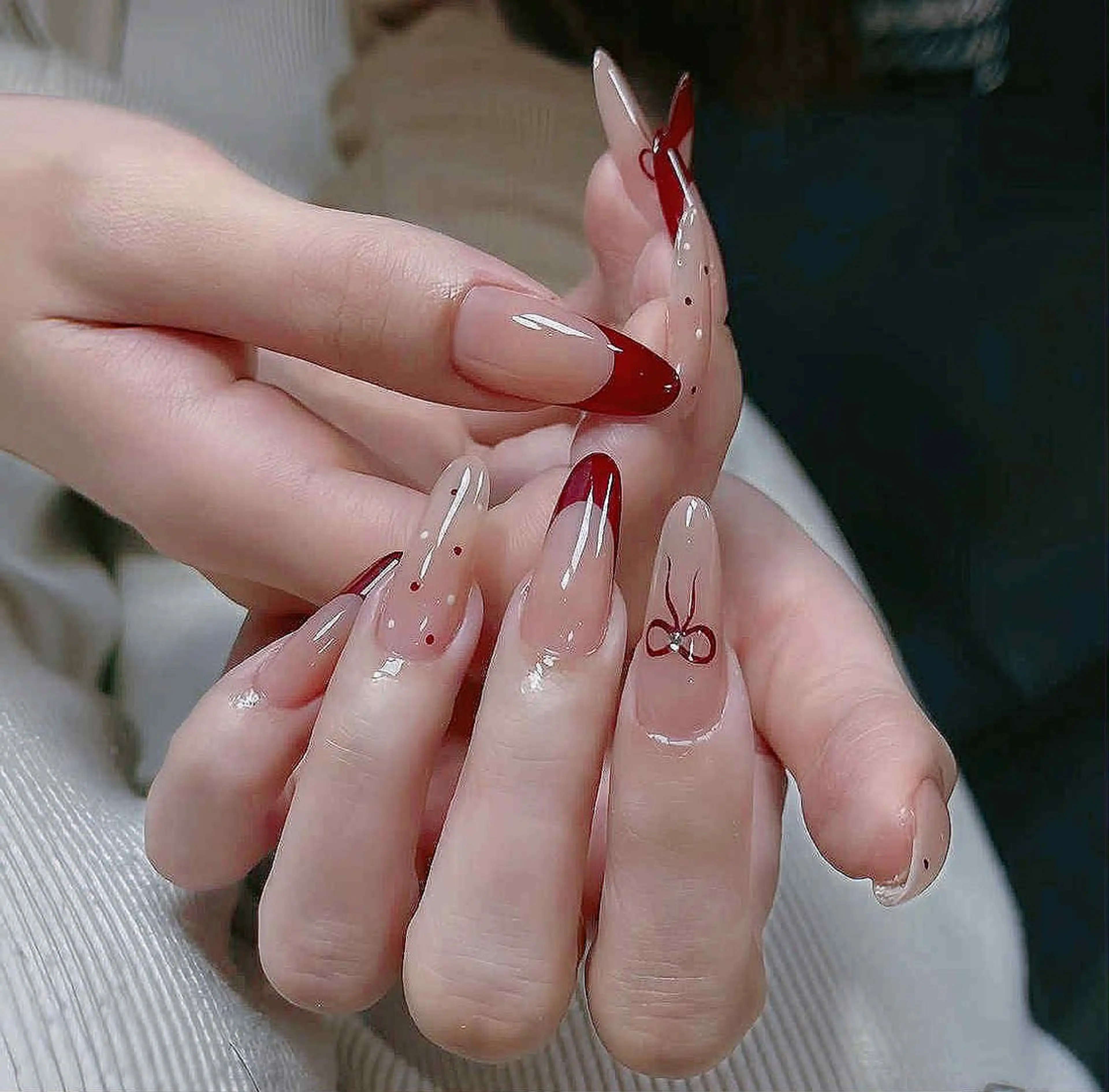 ［研修コース]チップ長さ出し10本　持ち込み　シンプルデザインの写真