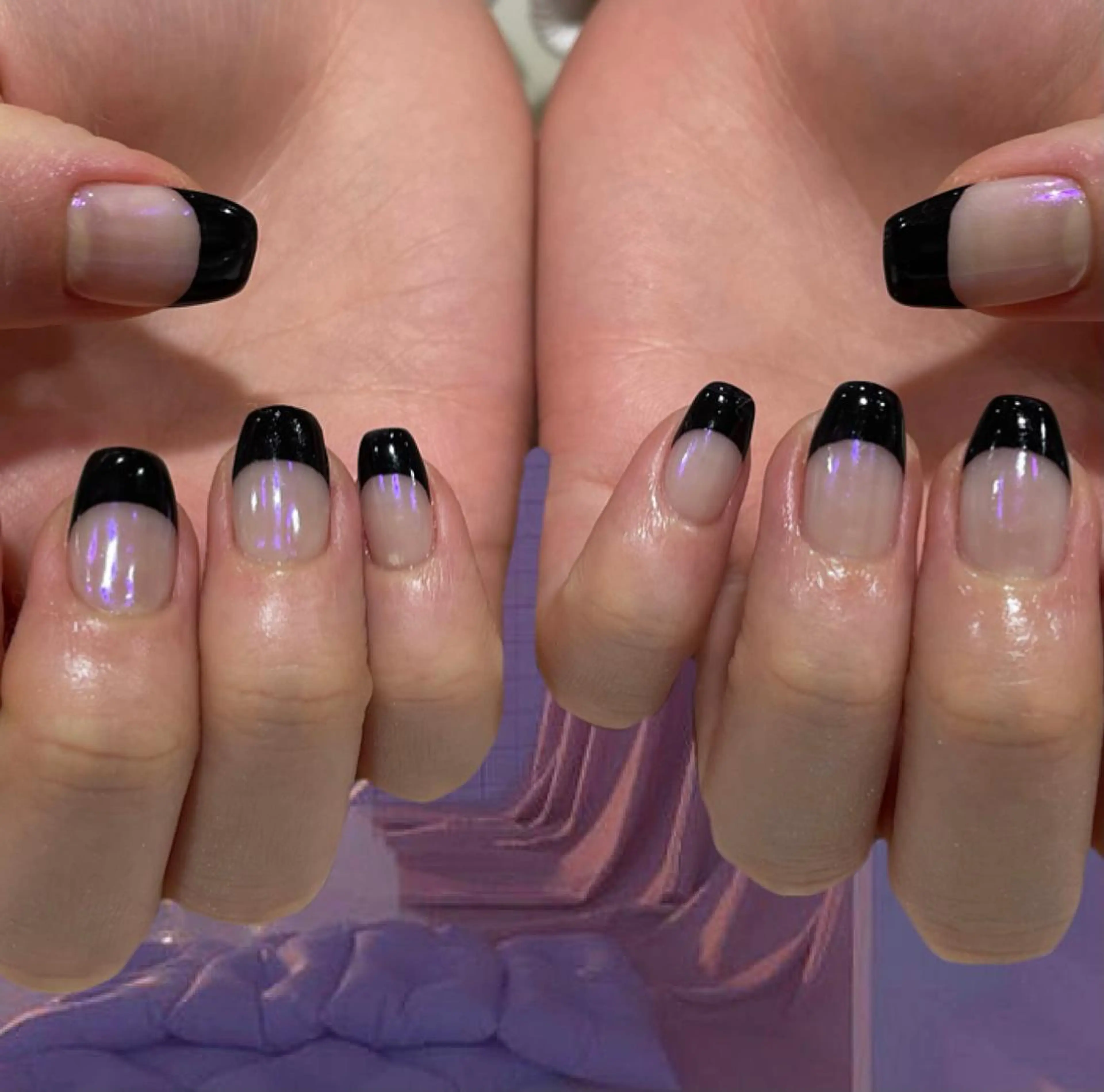 ネイル オーロラネイル フレンチネイル ハンドネイル sharesalon    room59所属・nozomi 🌙のネイルデザイン