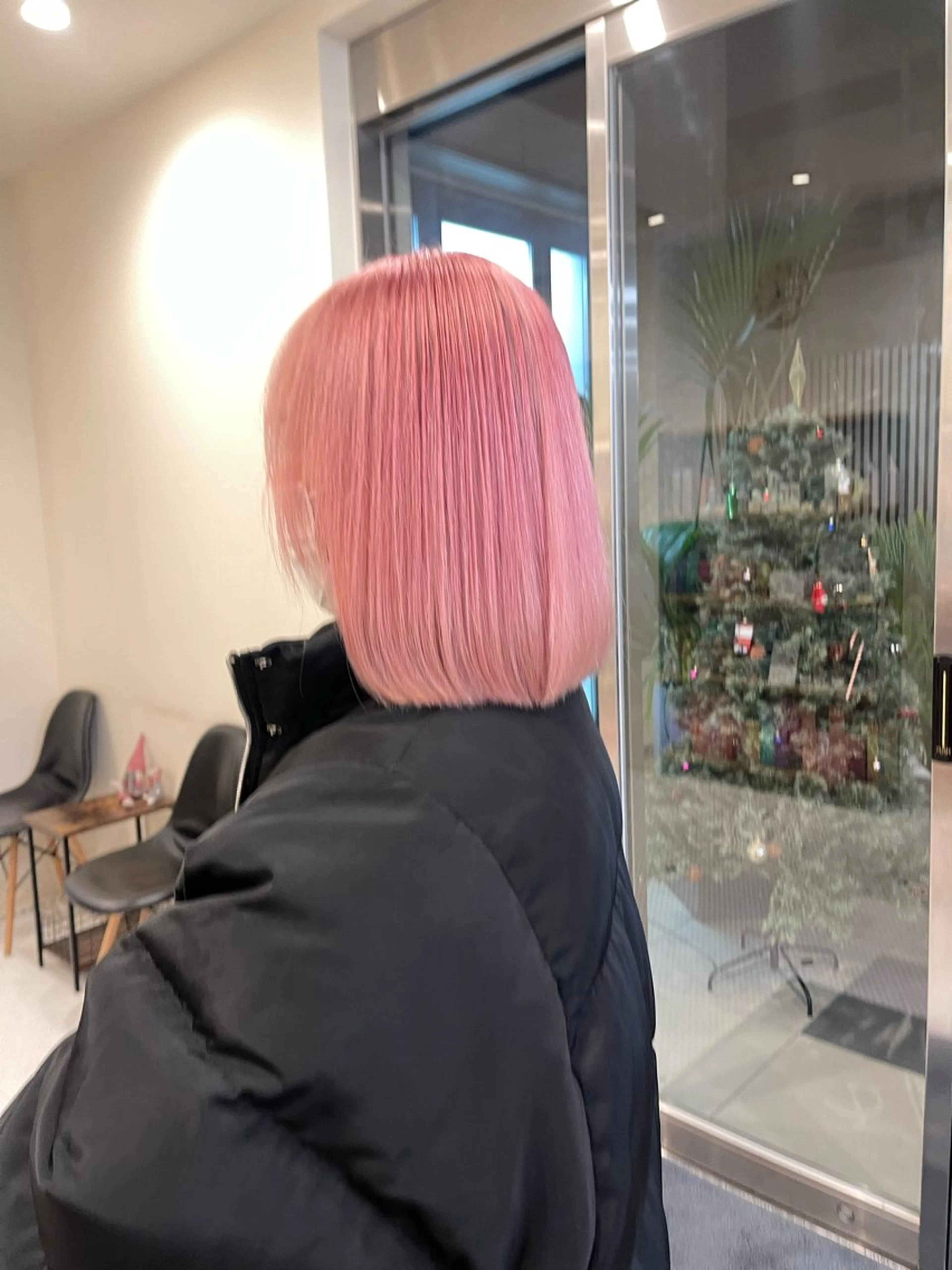 ミディアム ヘアカラー 韓国レイヤーカット/ ハイトーン/マアヤのヘアスタイル