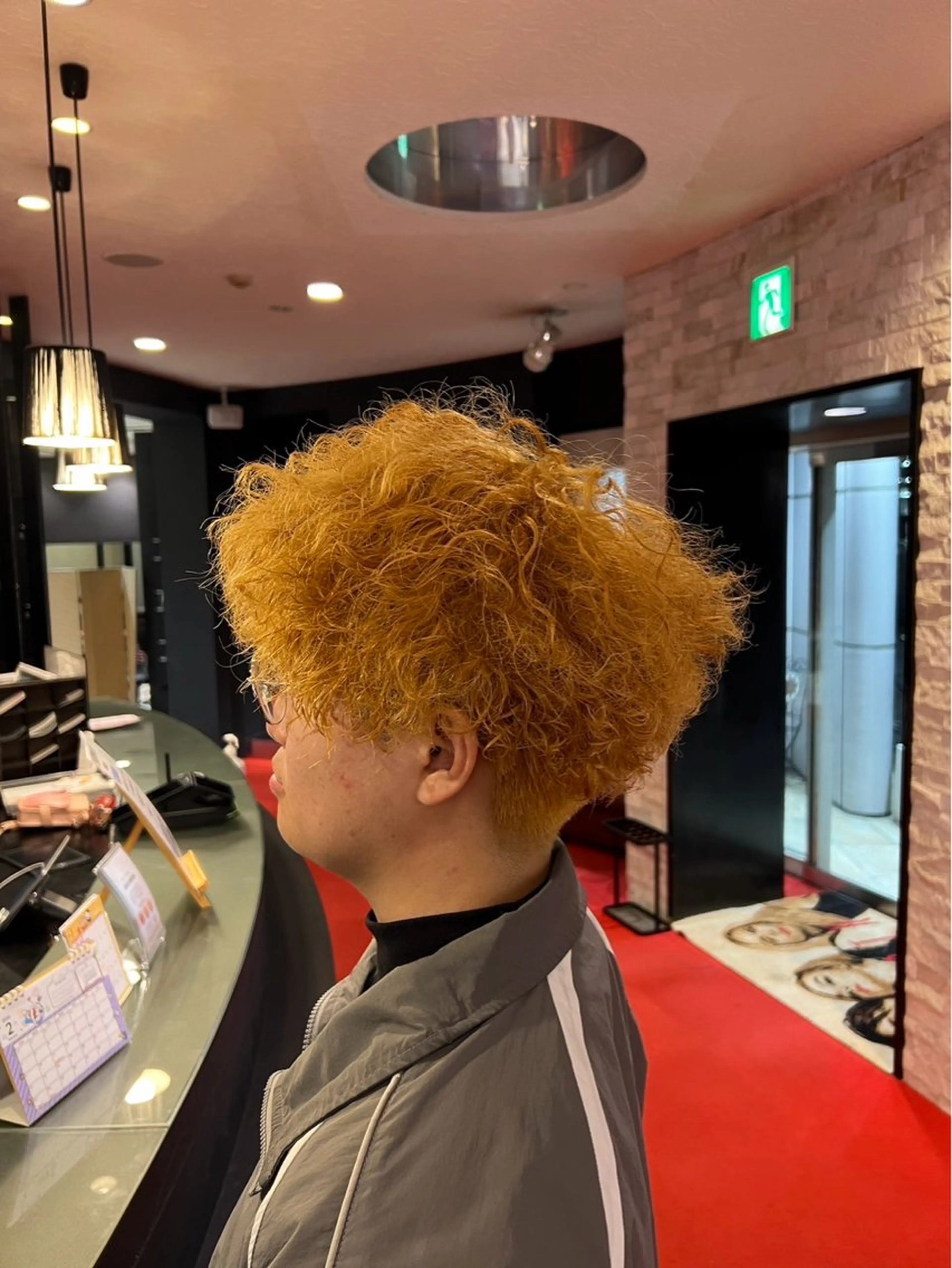 カラー パーマ メンズ 水谷 亮太のヘアスタイル