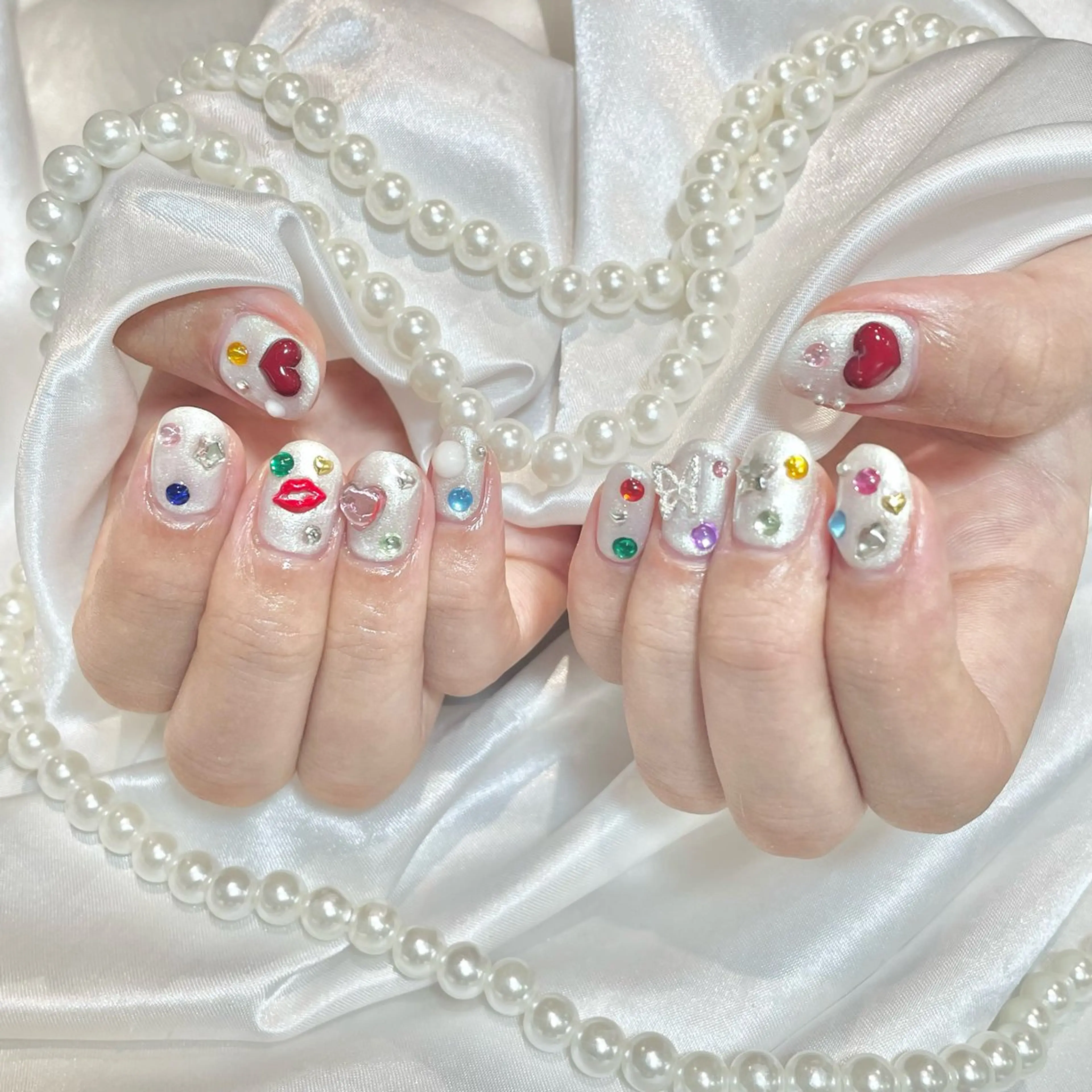 オフなし⭐️ ワンカラーorラメグラデーション90分パーツつけ放題の写真