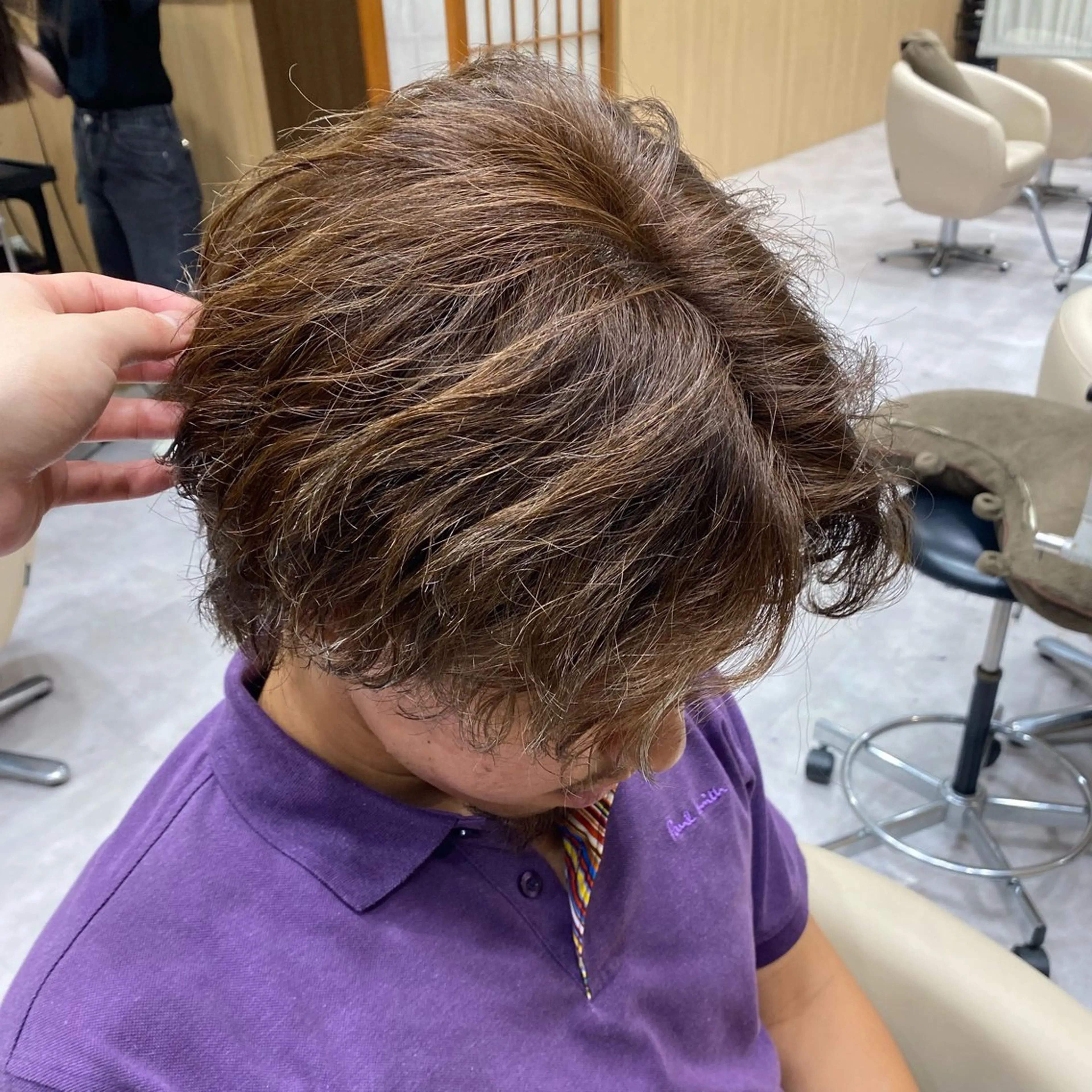 ショート カラー メンズ UNIX所属・村上翼/ハンサム ショート/パーマのヘアスタイル