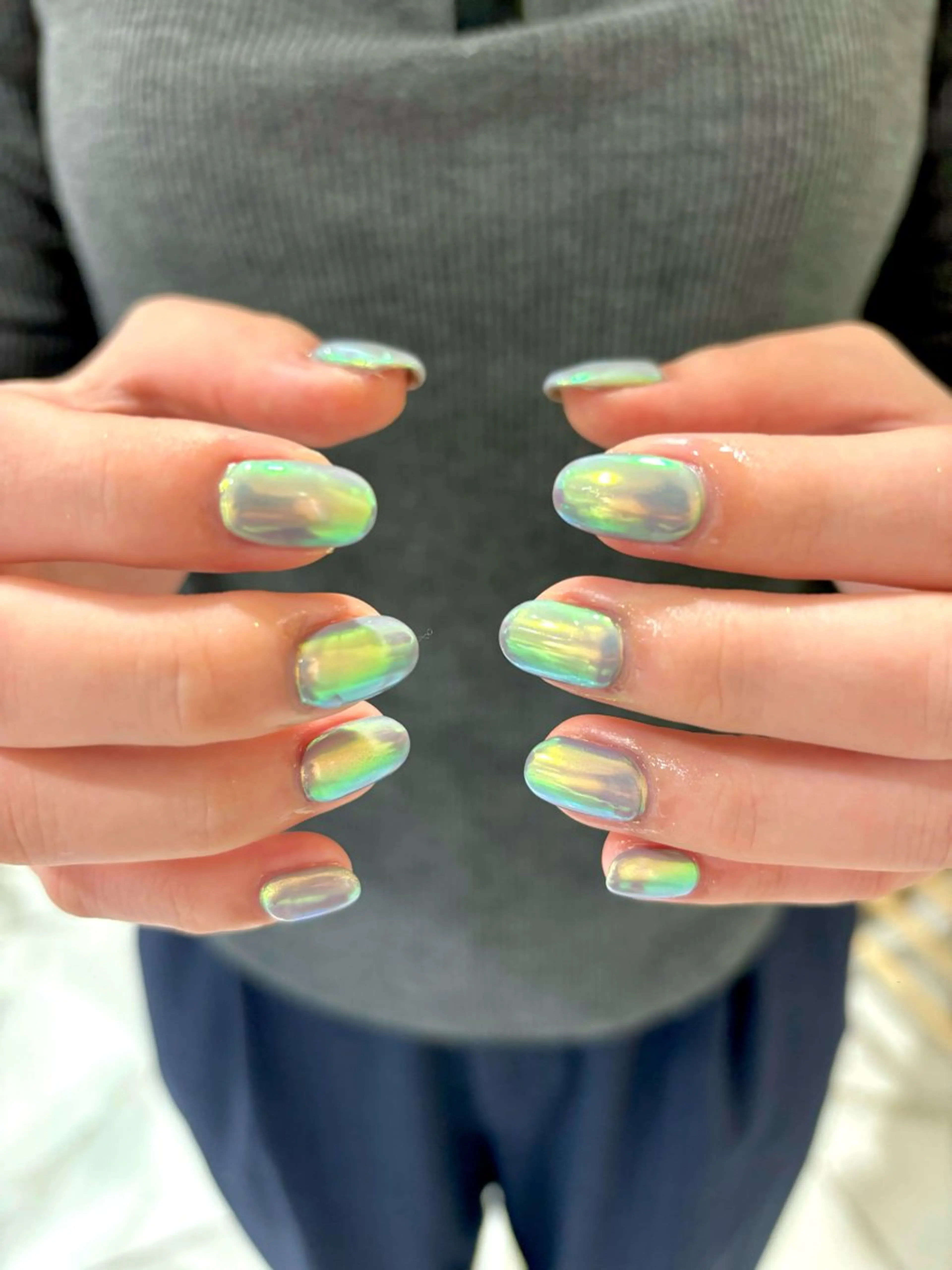 ⚠️注意事項必読⚠️ハンドミラー、オーロラ(オフなし)の写真