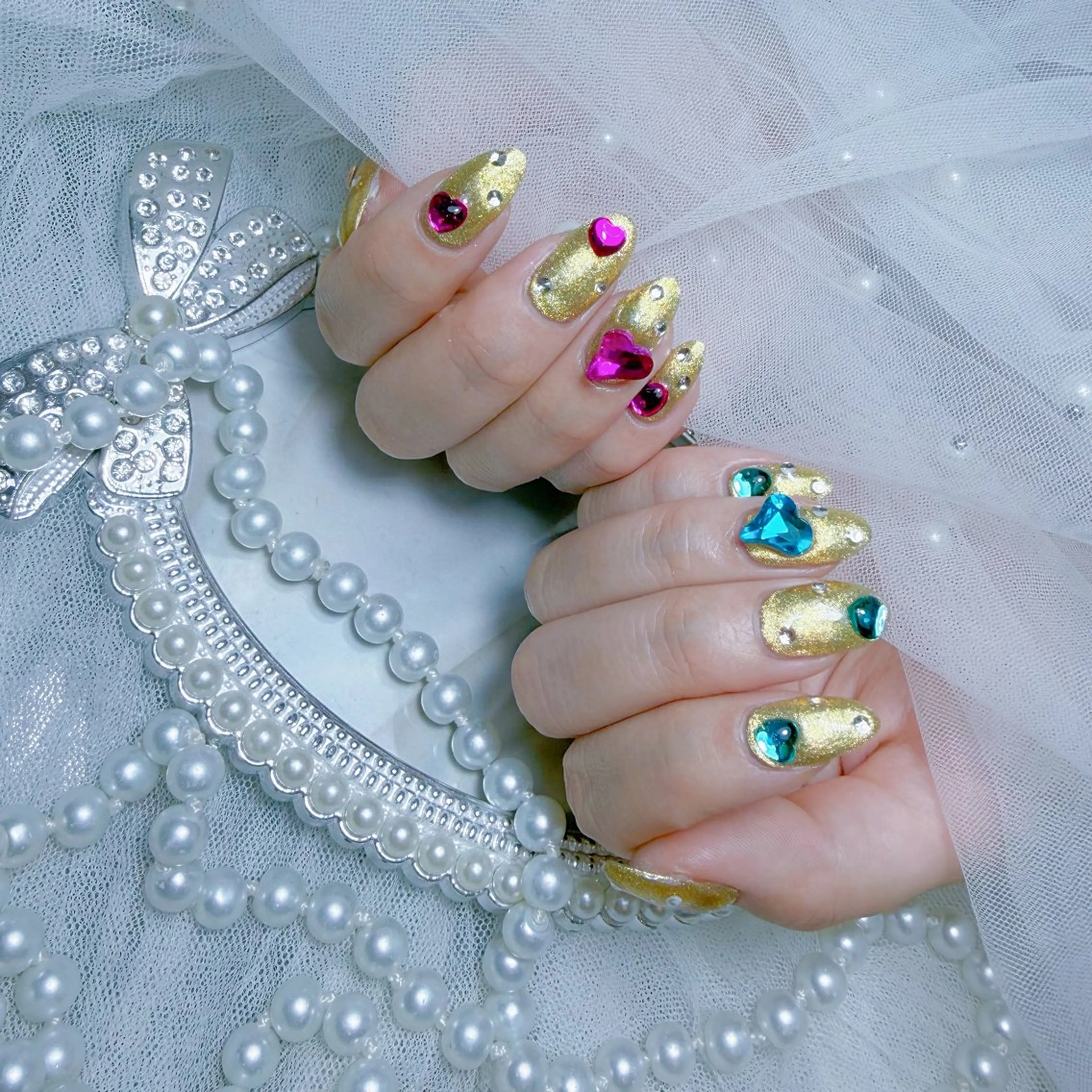 ネイル ハンドネイル Yudia🩵 Yuiのネイルデザイン