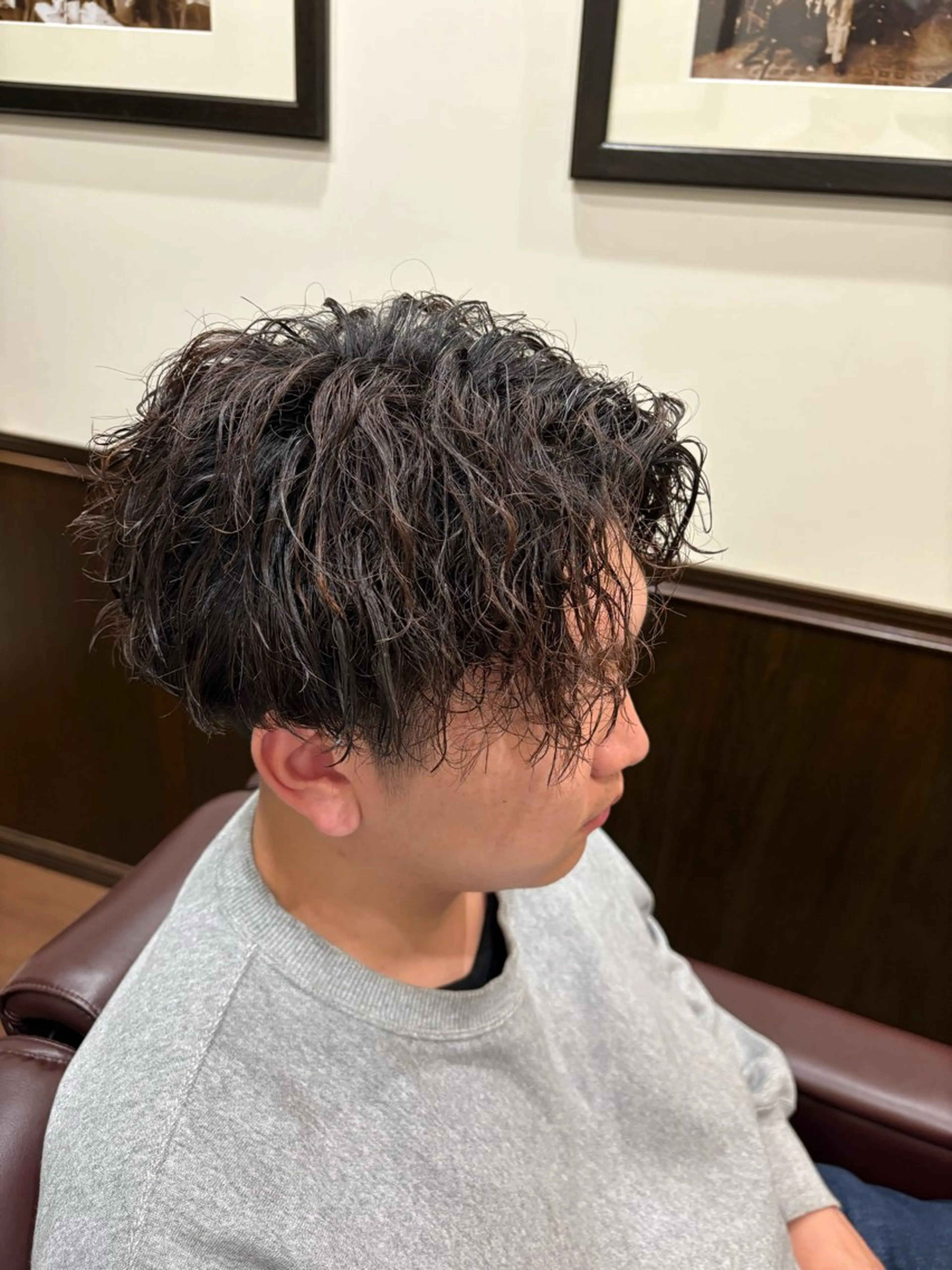 ショート パーマ メンズ 浦田 悠真のヘアスタイル