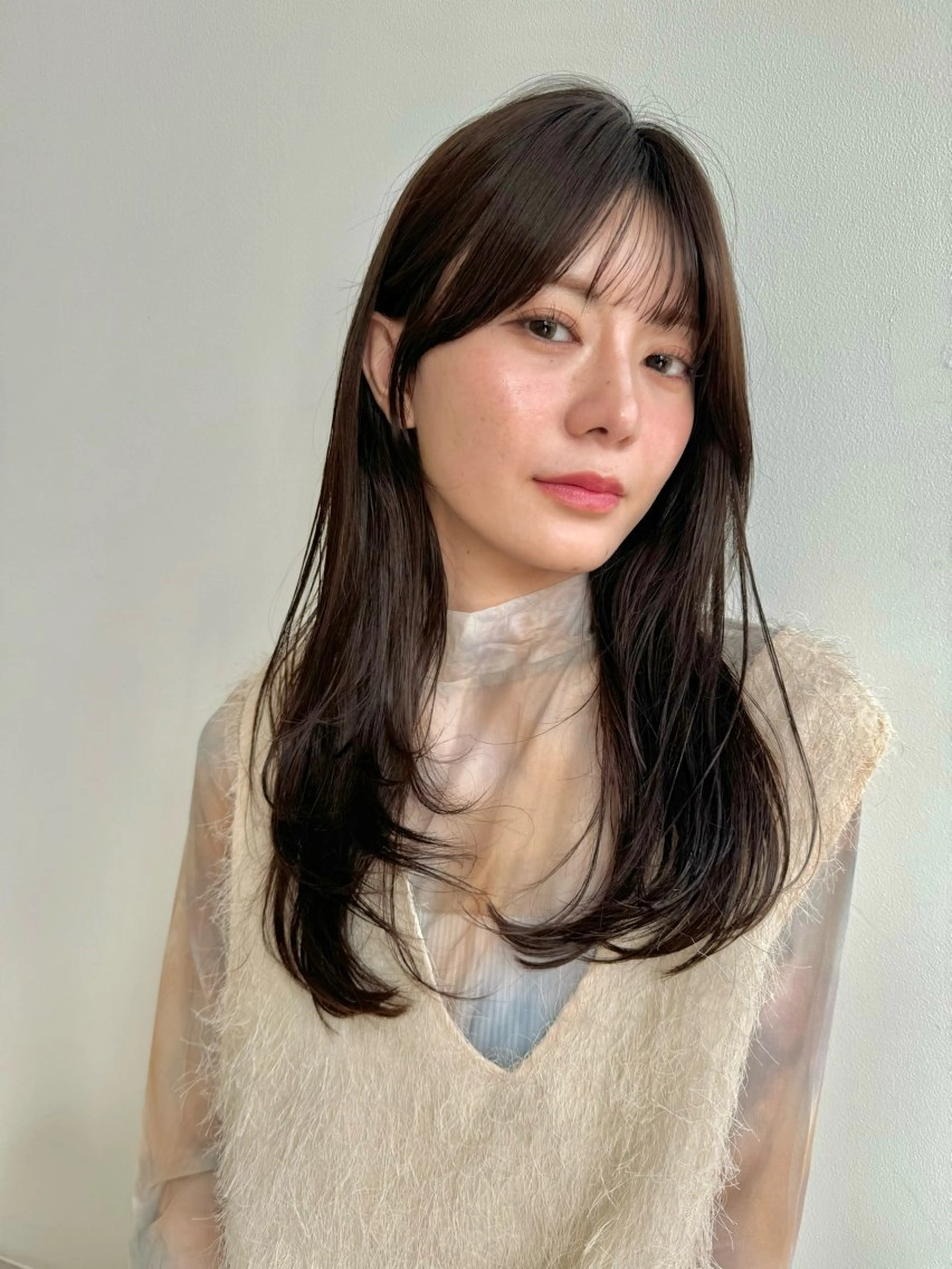 【 ミニモ🉐限定価格 】韓国風🇰🇷レイヤーカット➕シルク艶カラー➕1stepトリートメント🌿の写真