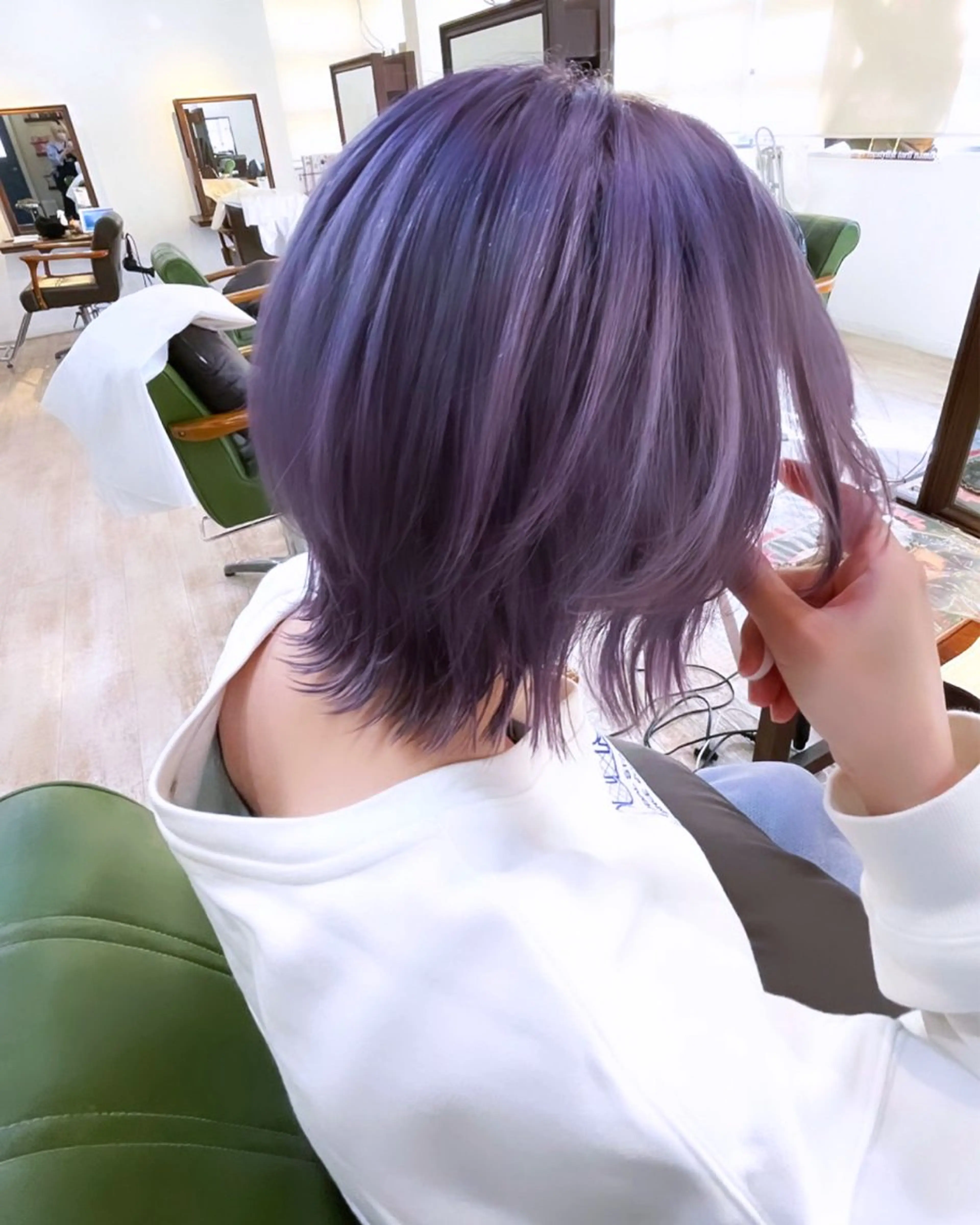 ミディアム カット ヘアカラー トリートメント ウルフカット/ボブ りなのヘアスタイル