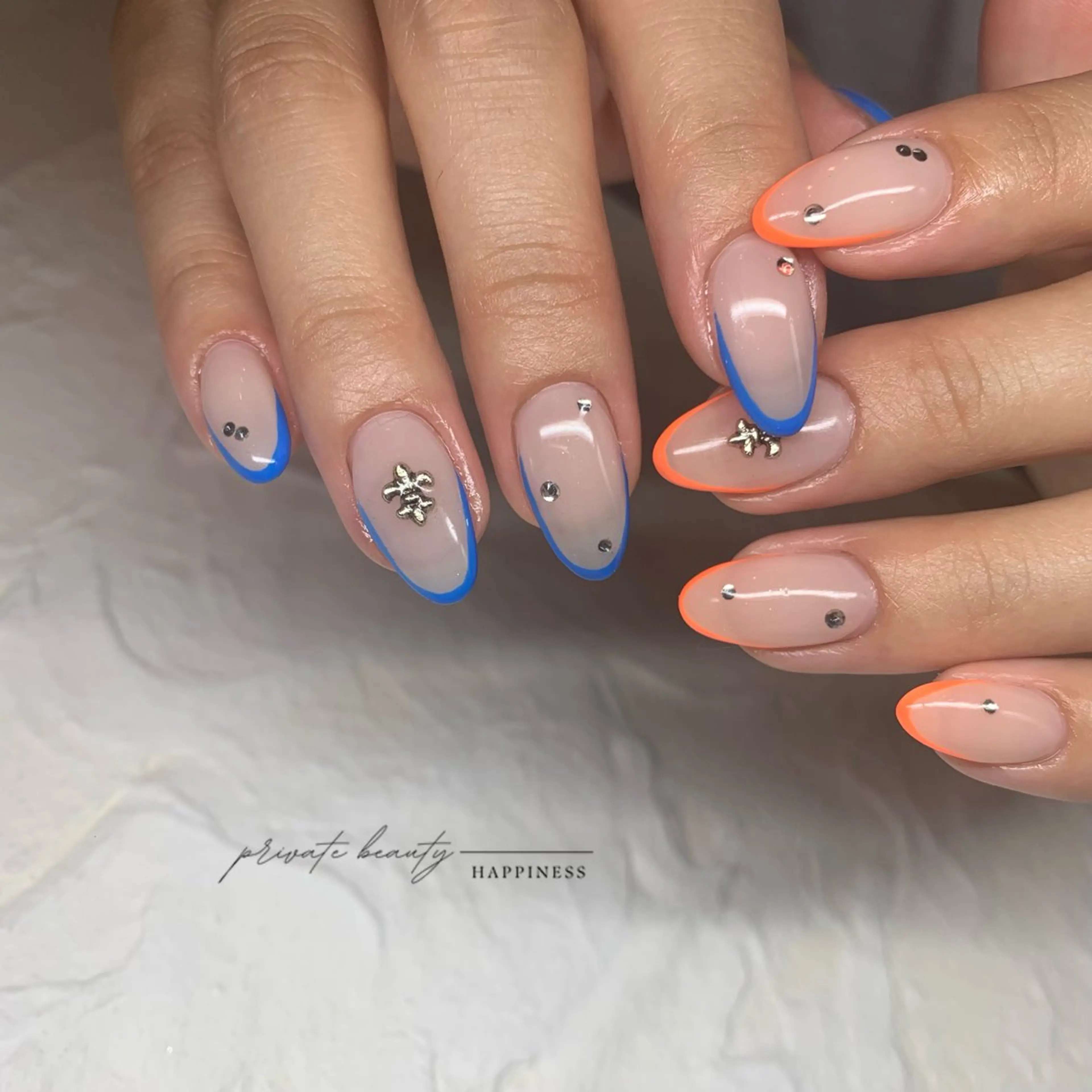 ネイル フレンチネイル ジェルネイル ロングネイル スカルプネイル ネイルチップ happiness nailのネイルデザイン