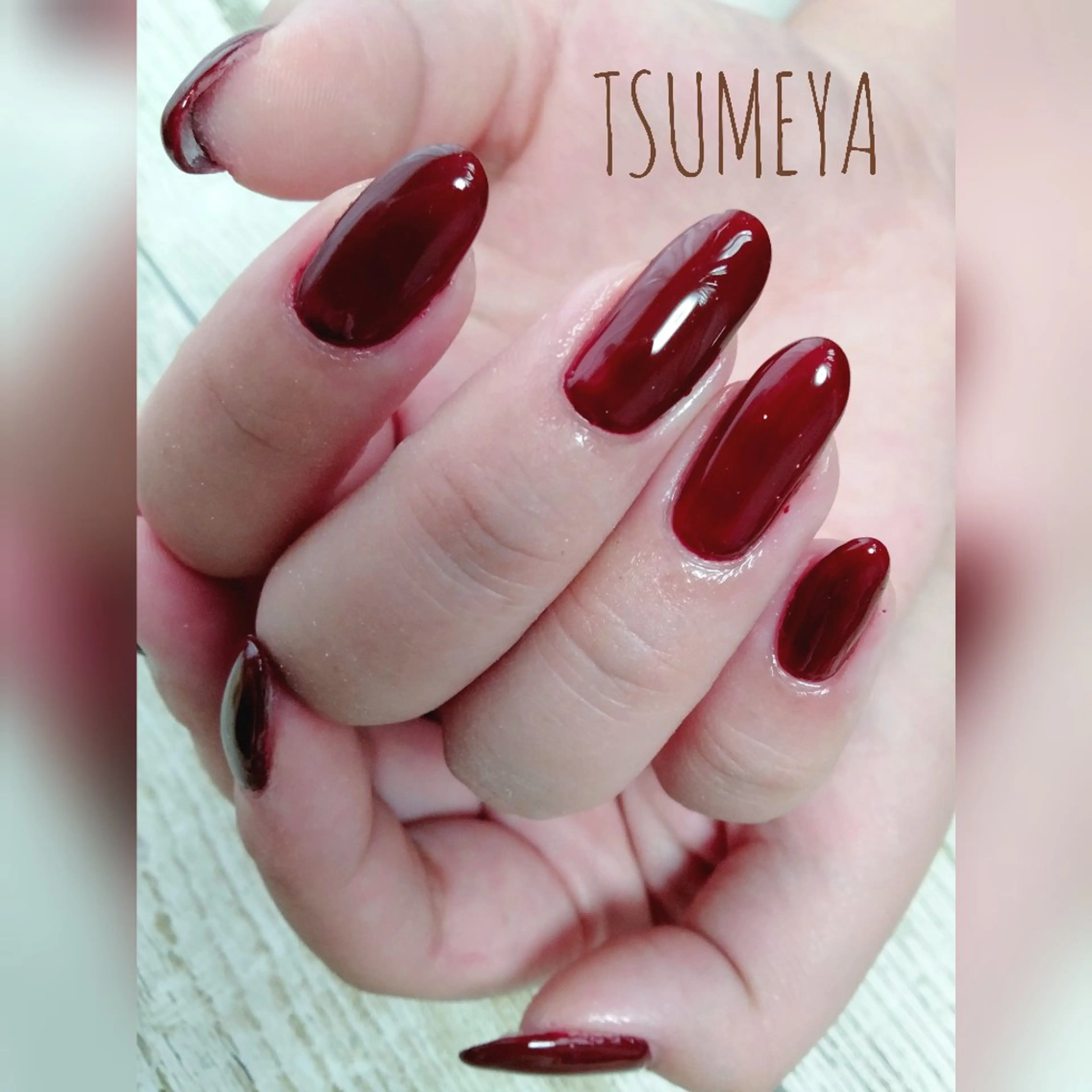 ネイル ボルドー ハンドネイル _TSUMEYA _のネイルデザイン