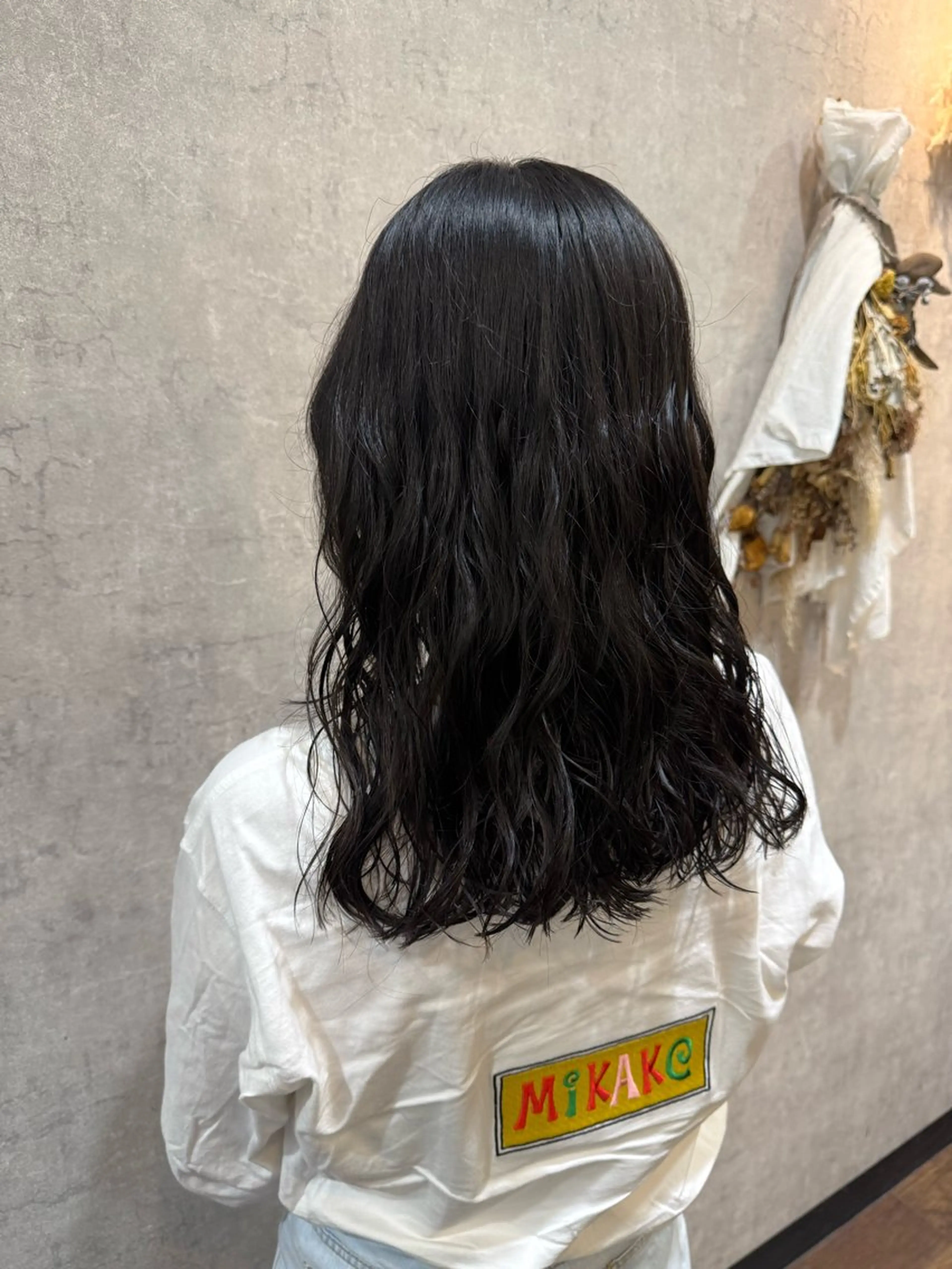 ミディアム パーマ カット パーマ 松本 希愛のヘアスタイル