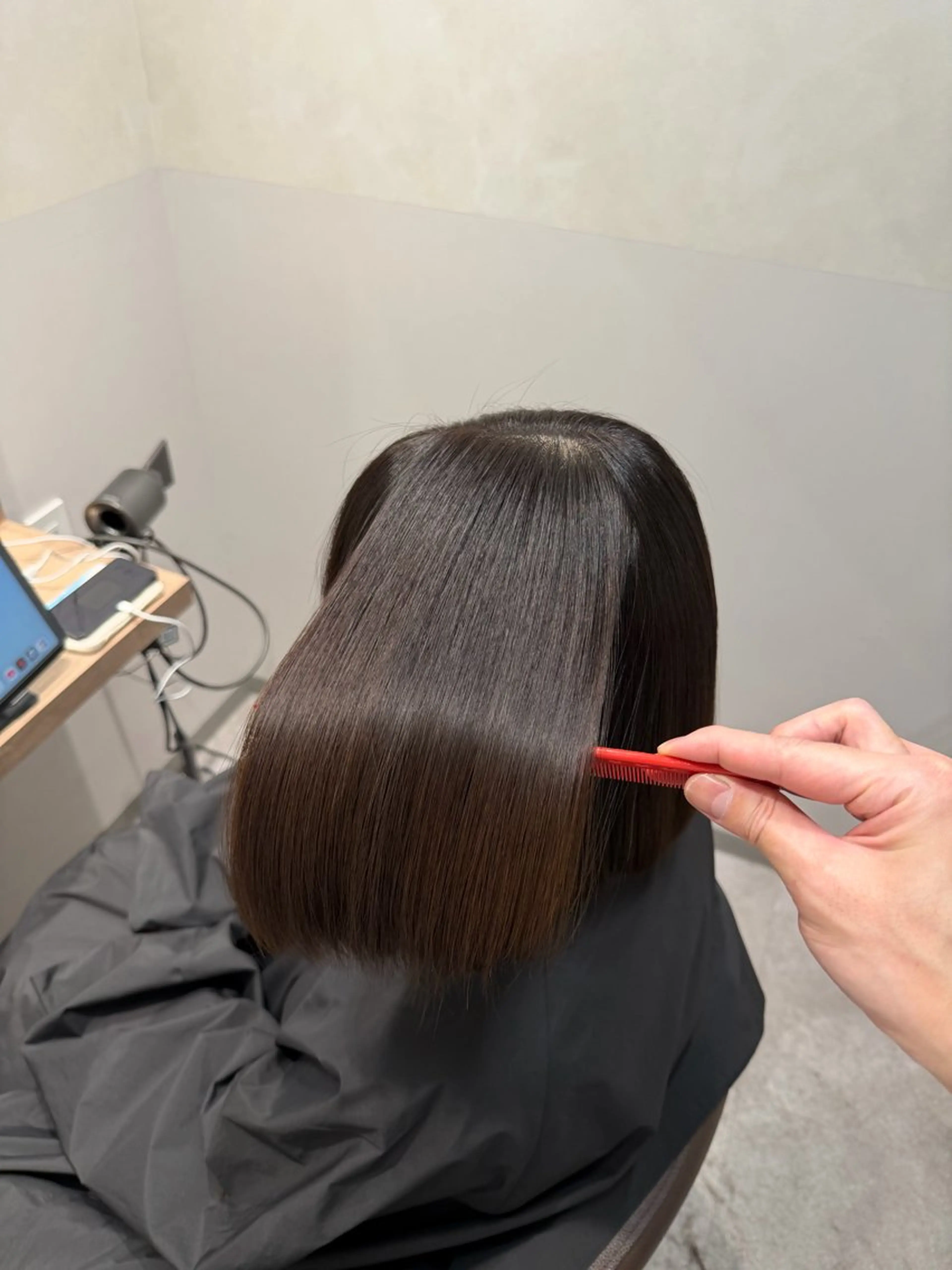 ミディアム カット 縮毛矯正 トリートメント SALOWIN 栄３丁目店所属・福田 修平💎 髪質改善/美髪矯正のヘアスタイル