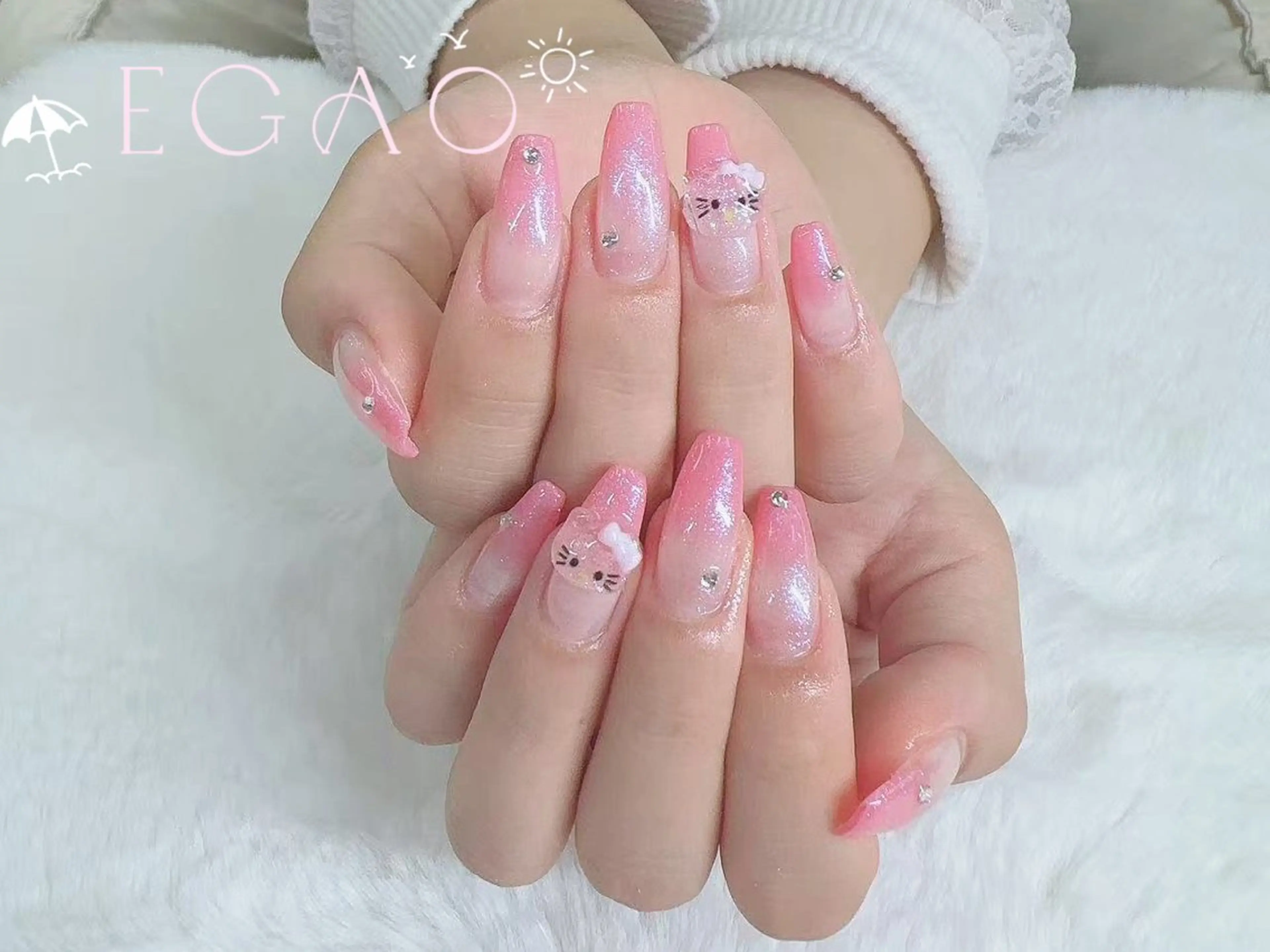ネイル グラデーション ハンドネイル Egao Nail Salonのネイルデザイン